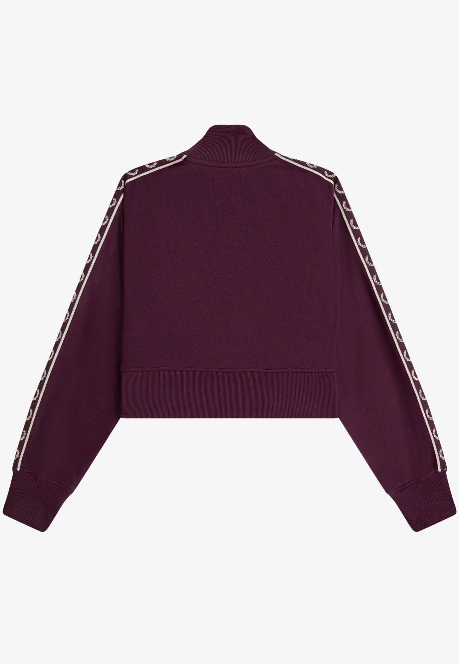 Fred Perry - Cropped Taped Track Plum - Track Jacket | Women-Image