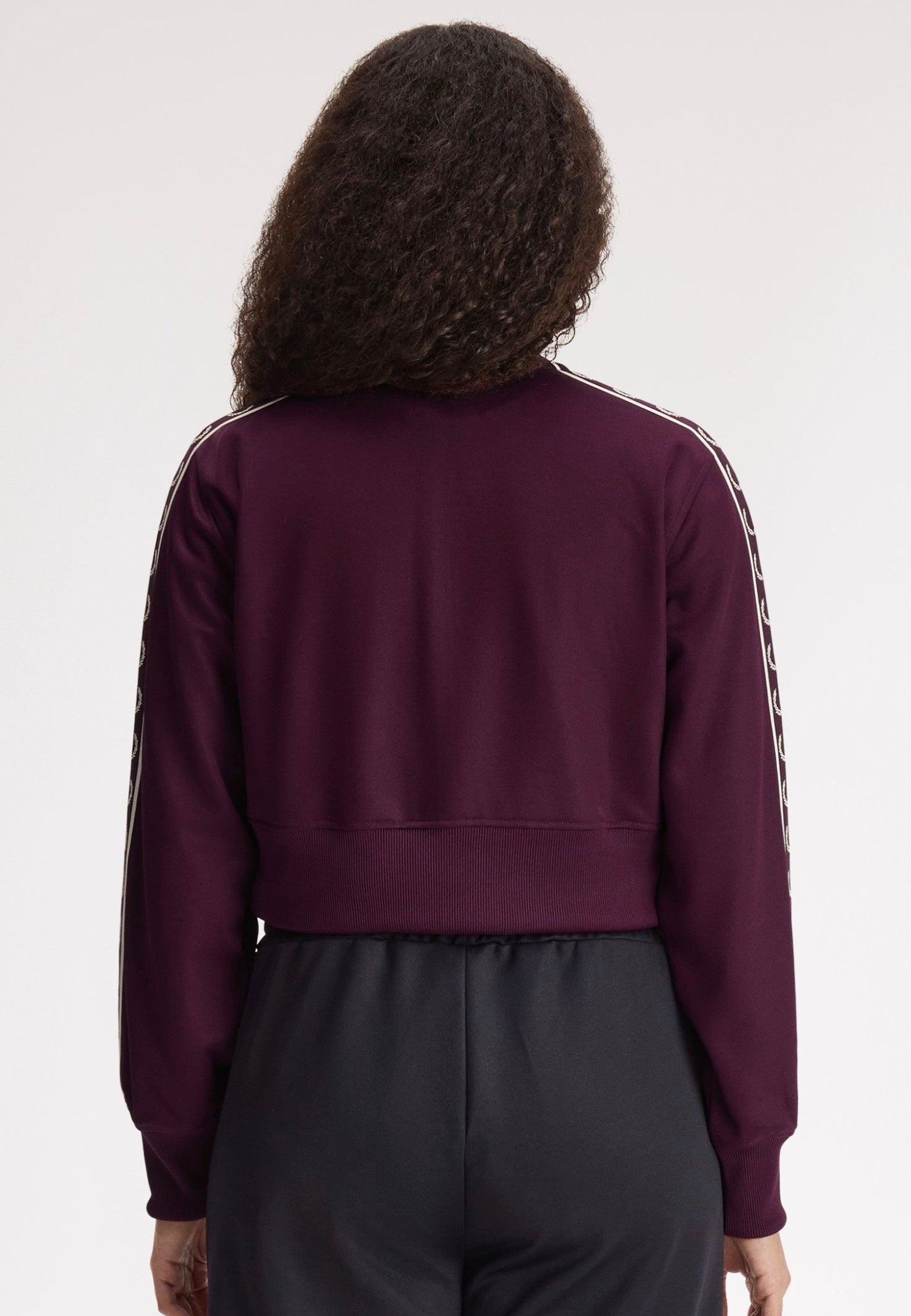 Fred Perry - Cropped Taped Track Plum - Track Jacket | Women-Image