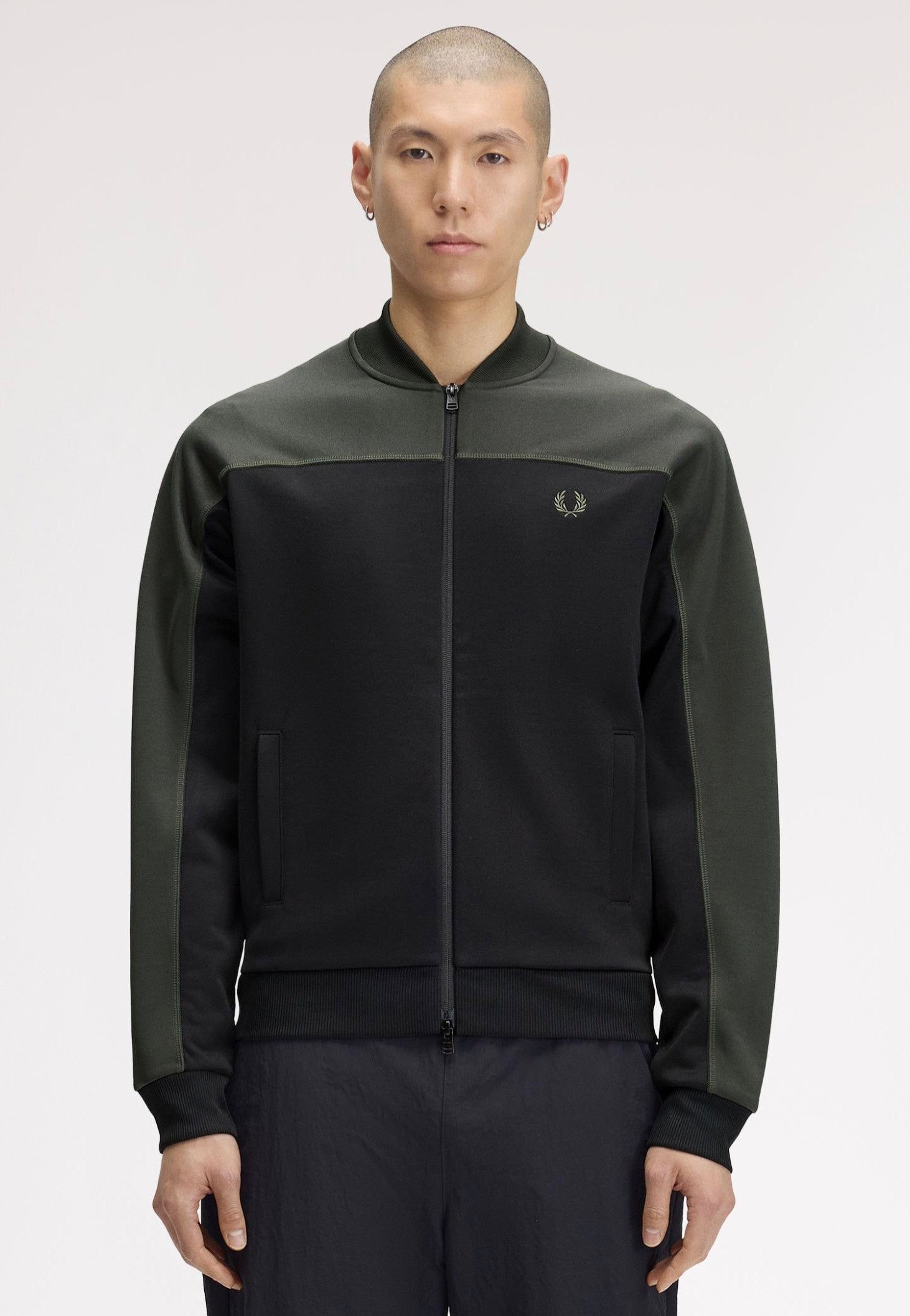Fred Perry - Colour Block Track Field Green - Track Jacket | Men-Image