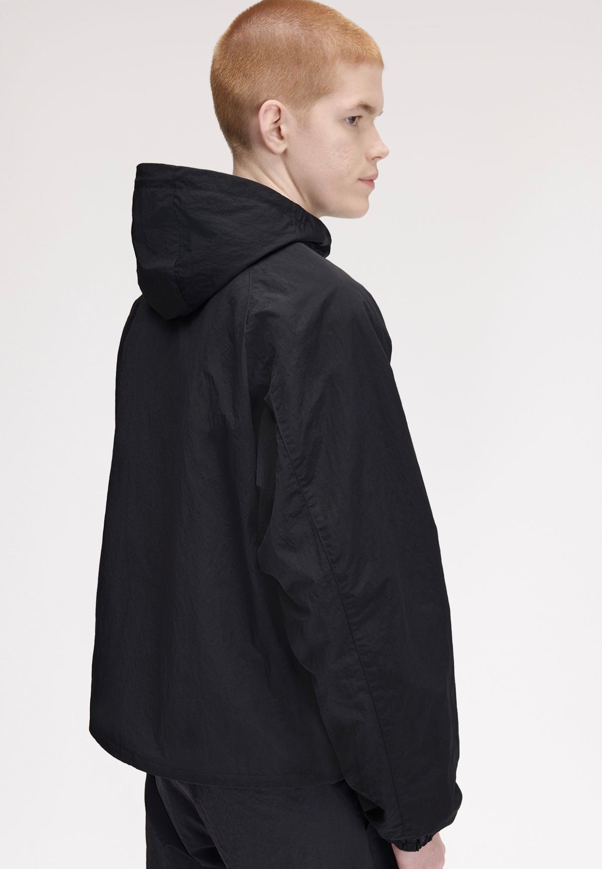Fred Perry Oversized Hooded Shell Black Bunda | Men-Image