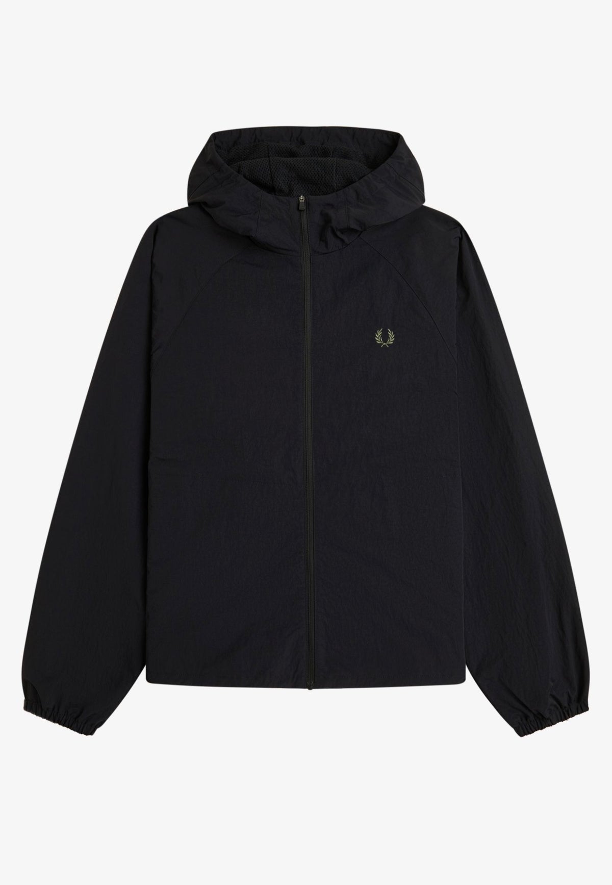 Fred Perry Oversized Hooded Shell Black Bunda | Men-Image