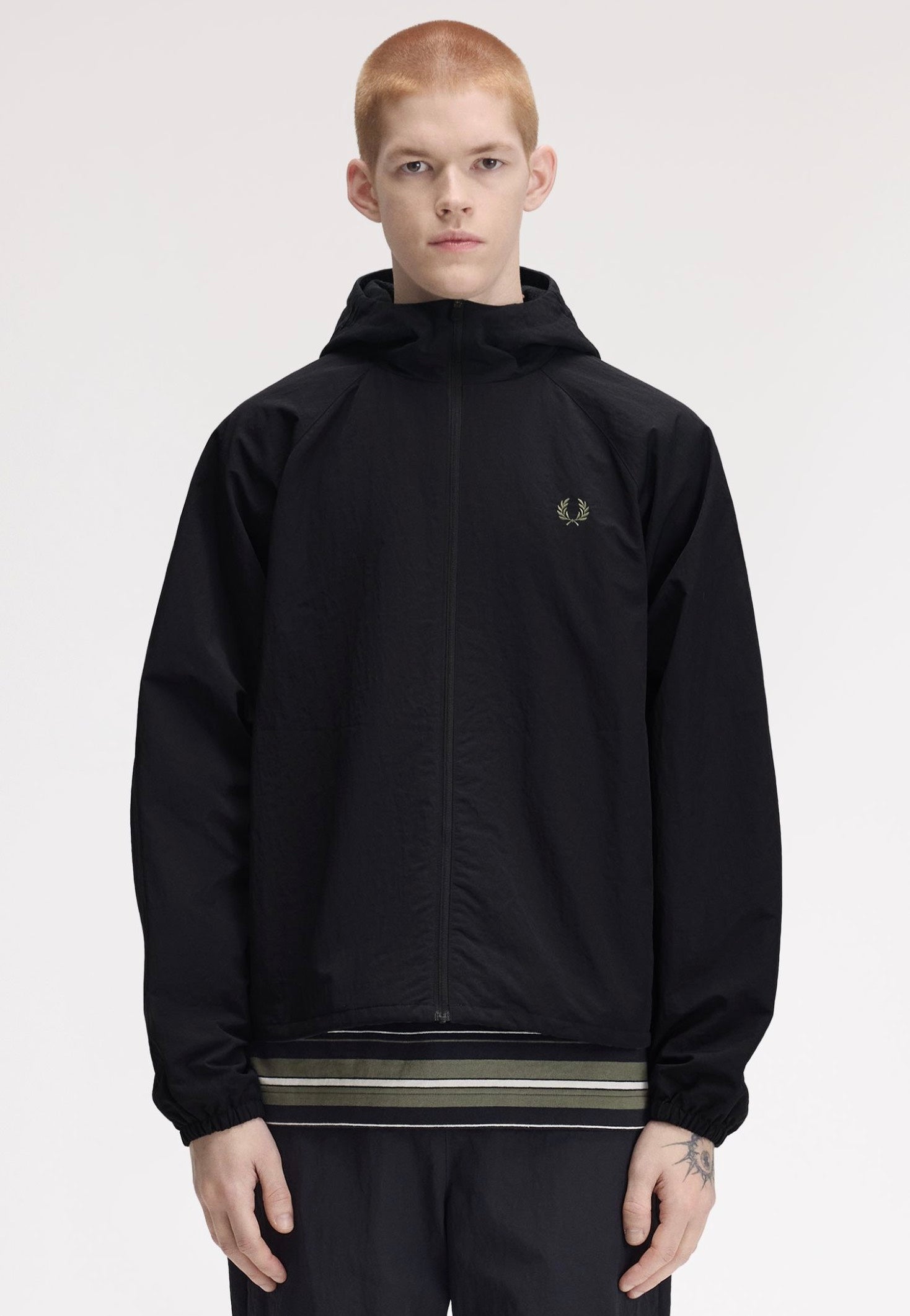 Fred Perry Oversized Hooded Shell Black - Jacket | Impericon