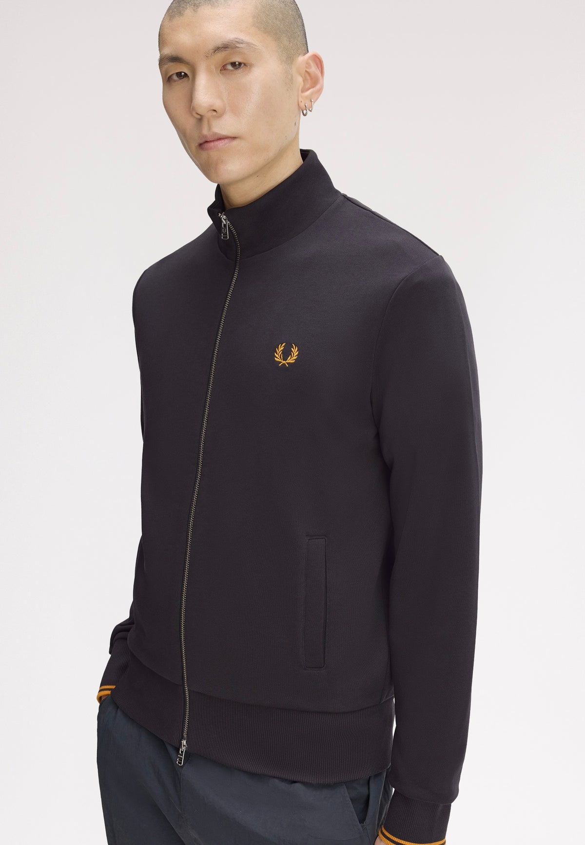 Fred Perry Zip Through Anchor Grey Zipper | Men-Image