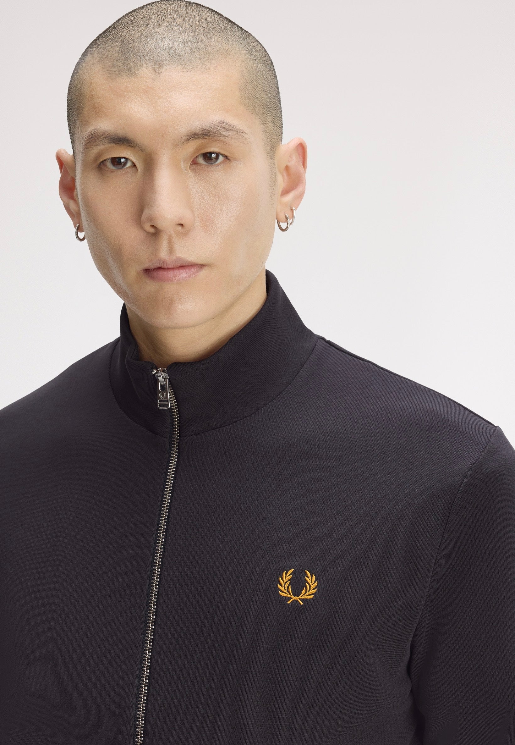 Fred Perry Zip Through Anchor Grey - Zipper | Impericon