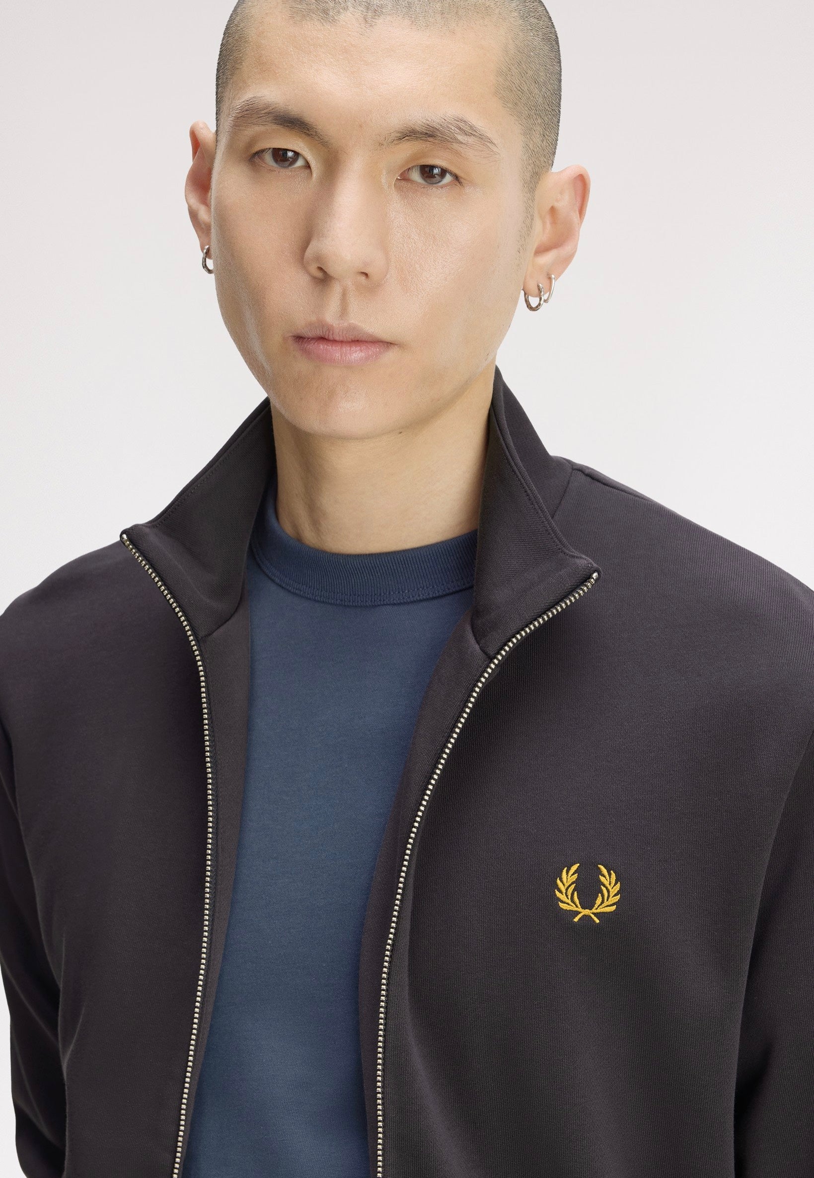 Fred Perry Zip Through Anchor Grey - Zipper | Impericon