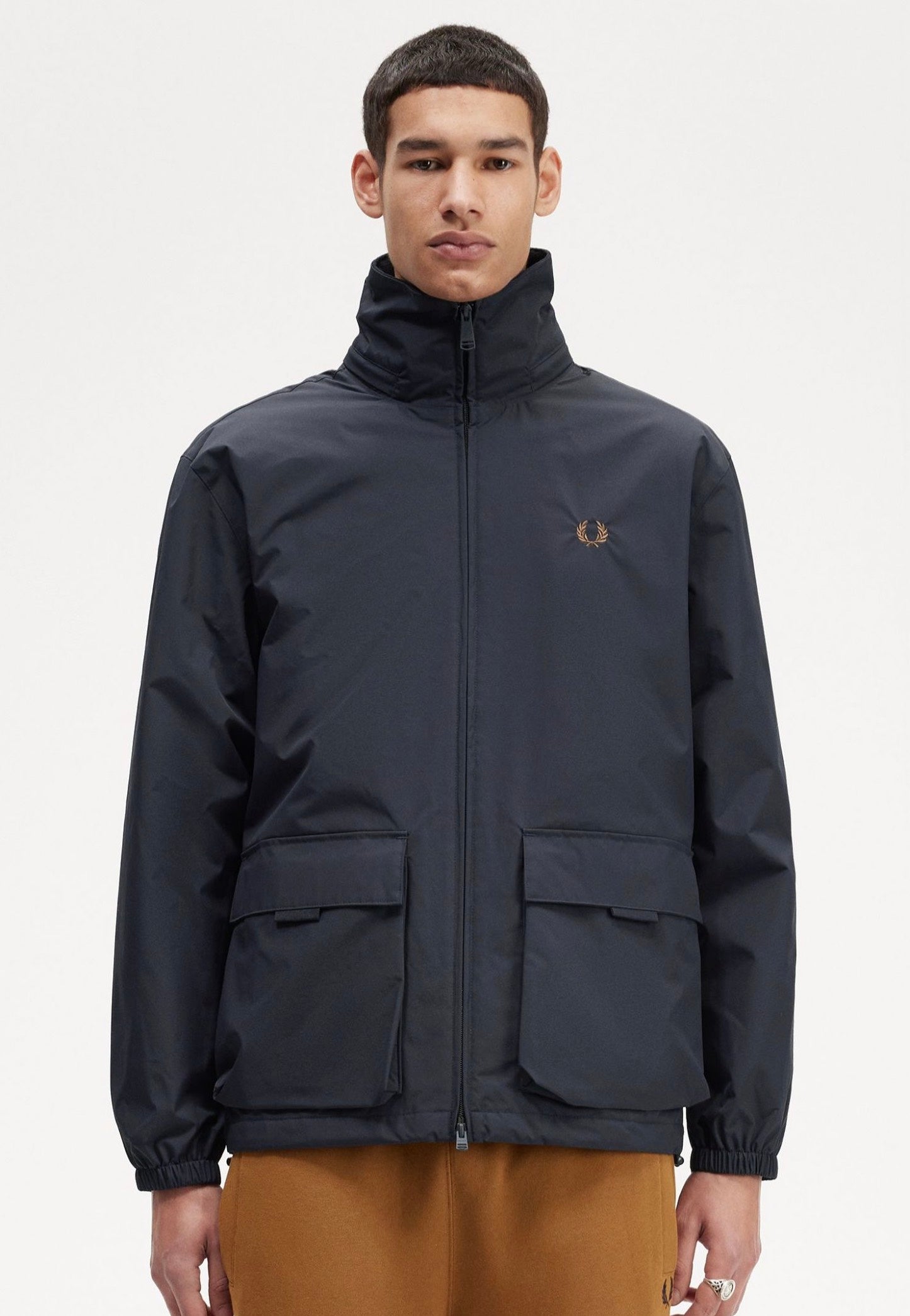 Fred Perry - Patch Pocket Zip Through Navy - Jacket | Impericon