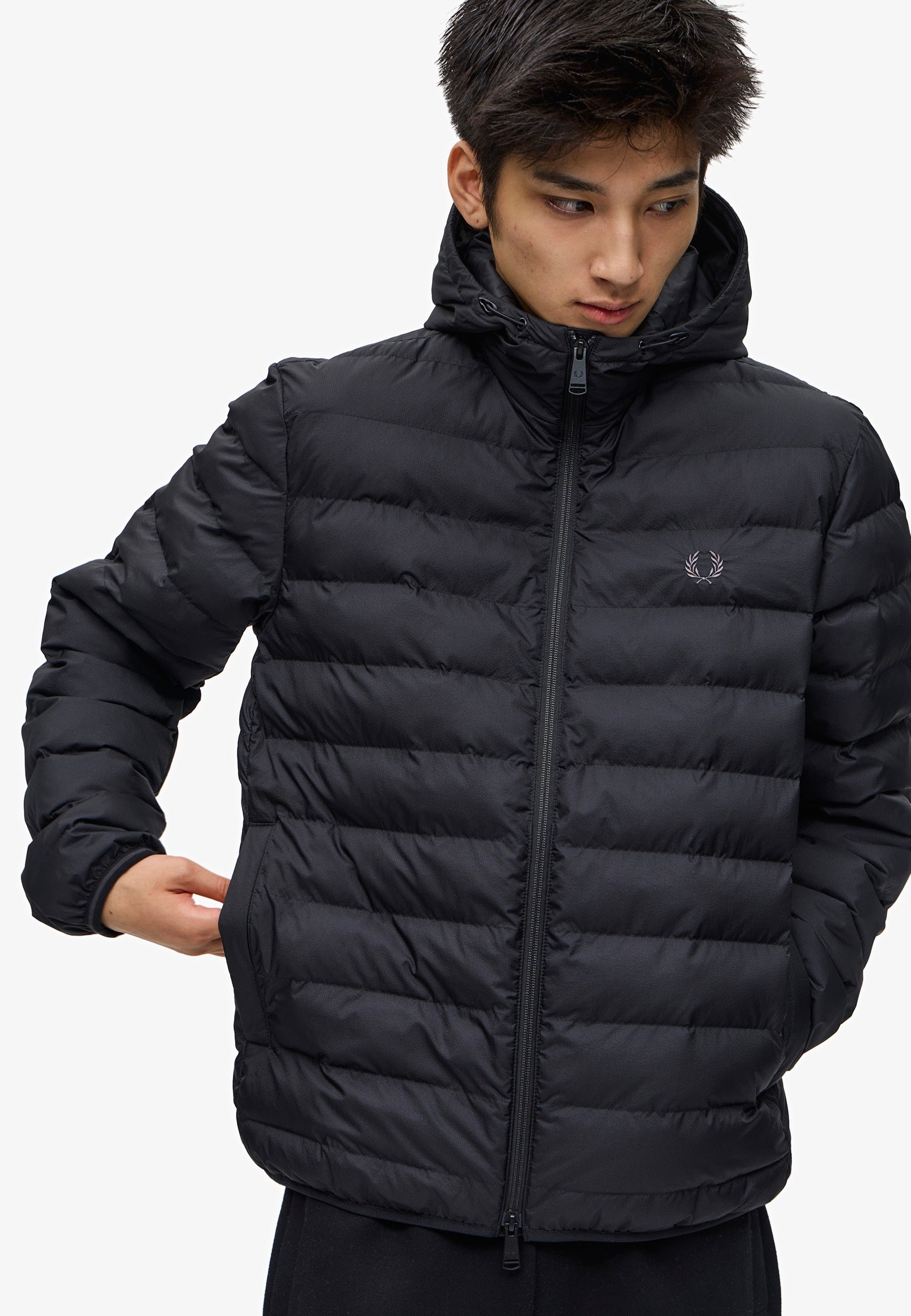 Fred Perry - Hooded Insulated Black - Jacket | Men-Image