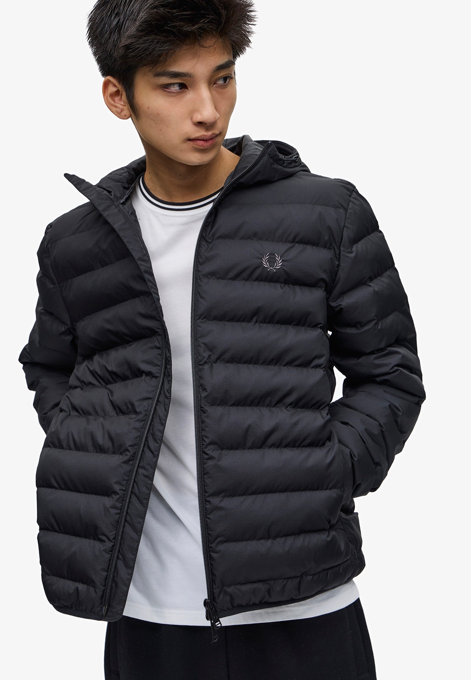 Fred Perry - Hooded Insulated Black - Jacket | Men-Image