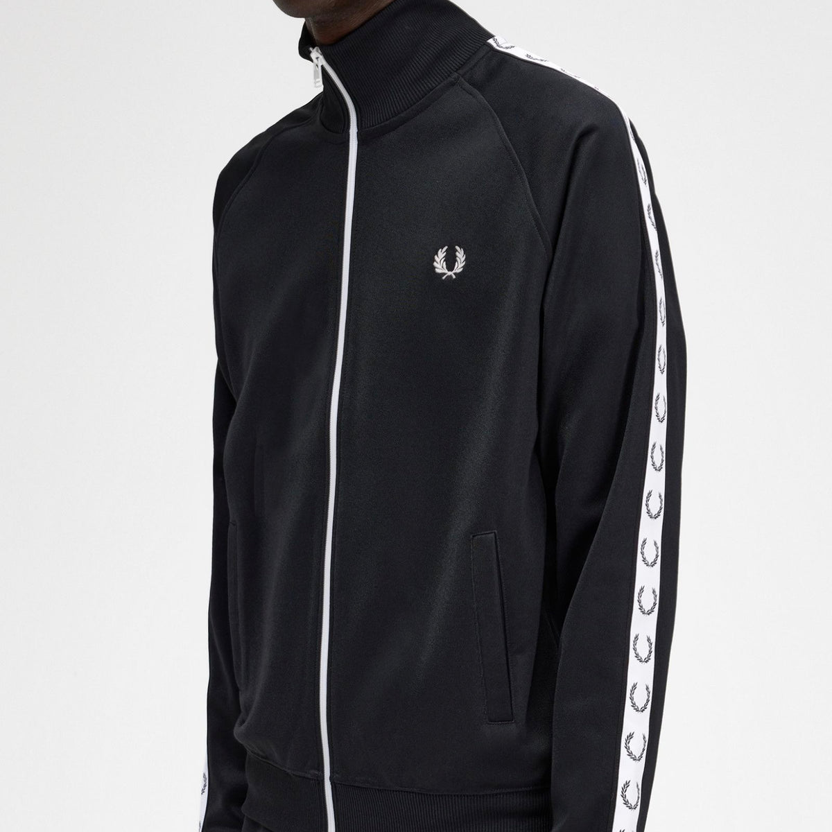 FRED PERRY Taped Track Jacket Sサイズ 黒 Fred Perry Contrast Tape Track Jacket Black / Black – JD Sports
