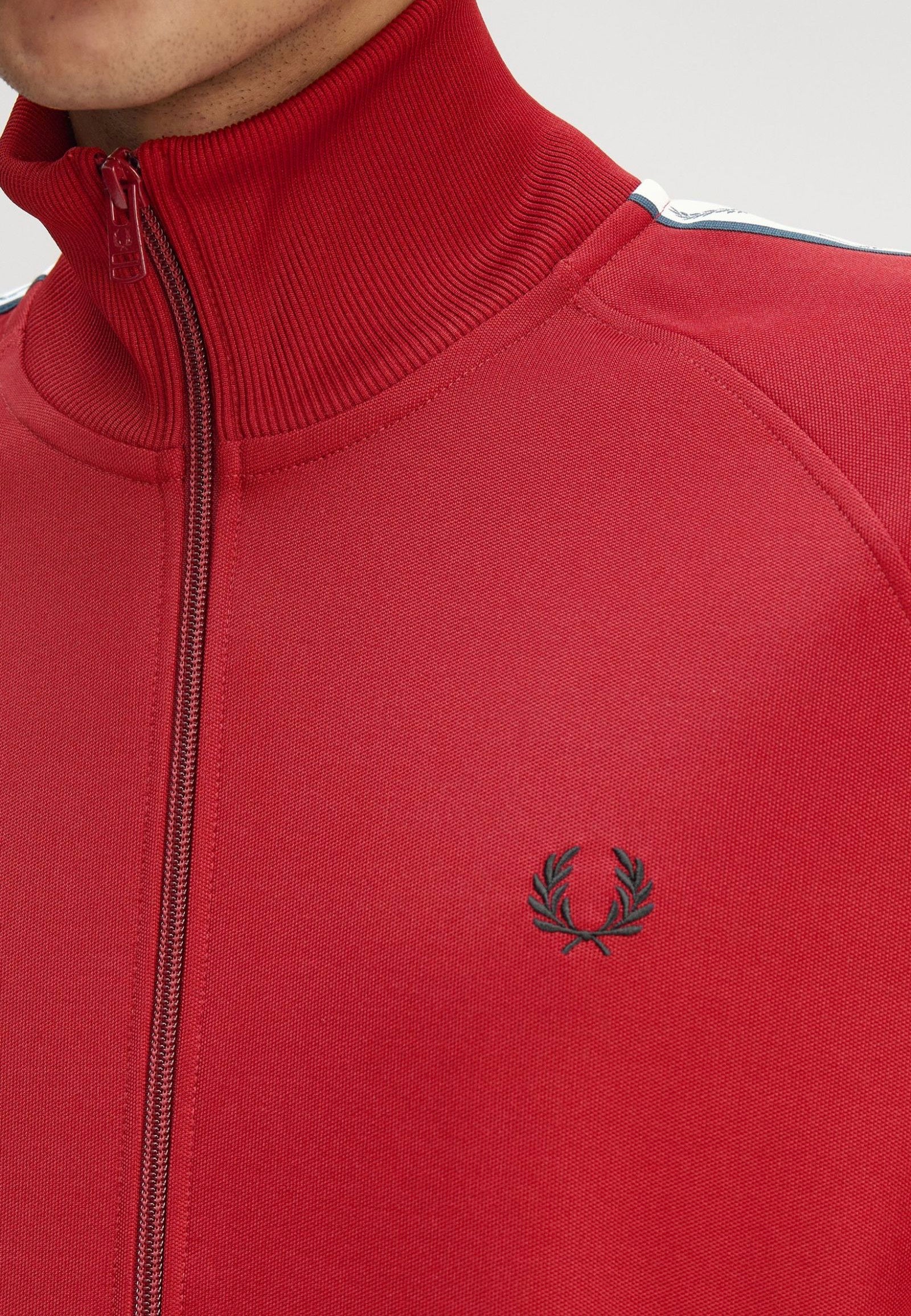 Fred Perry - Taped Track Burnt Red - Track Jacket | Impericon