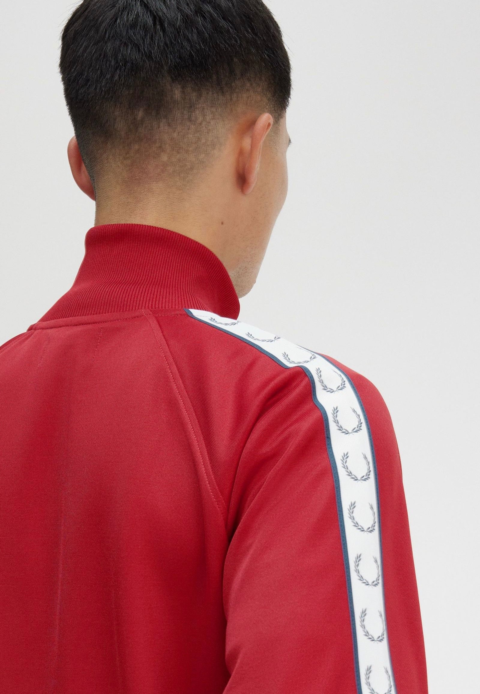 Fred Perry - Taped Track Burnt Red - Track Jacket | Impericon