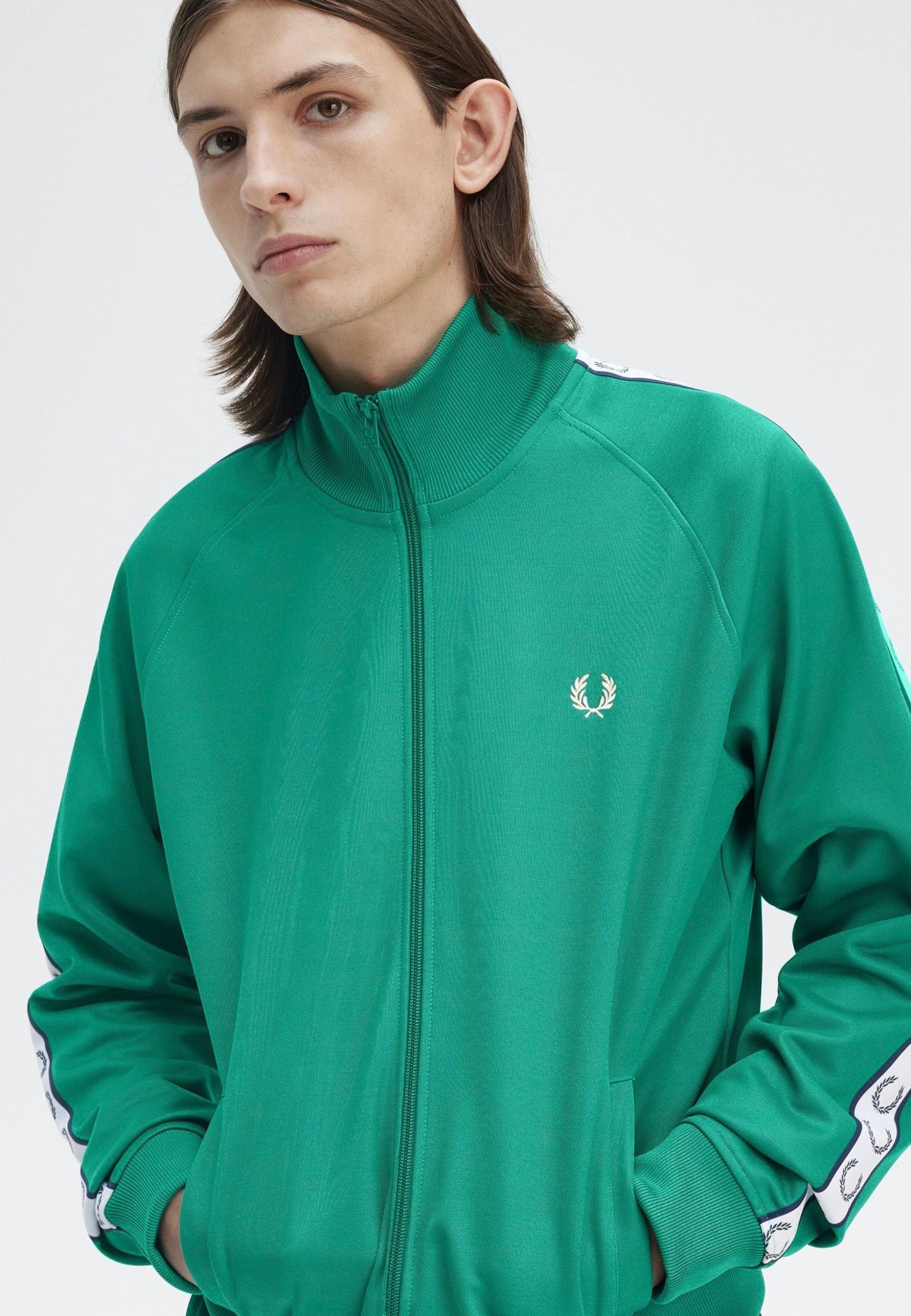 Fred Perry - Taped Track Label Green - Track Jacket | Impericon