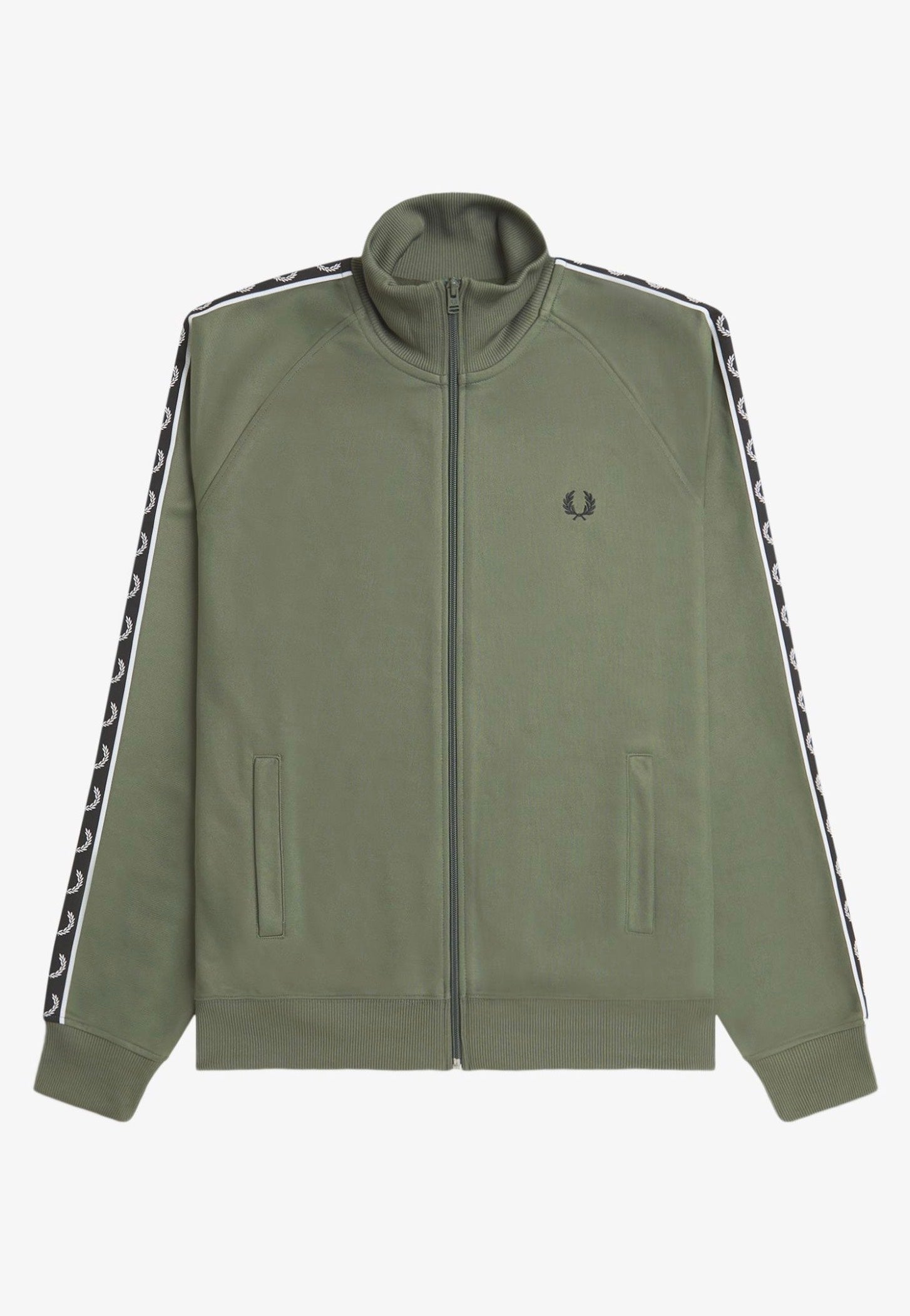 Fred Perry - Taped Track Laurel Wreath Green/Black - Track Jacket | Men-Image