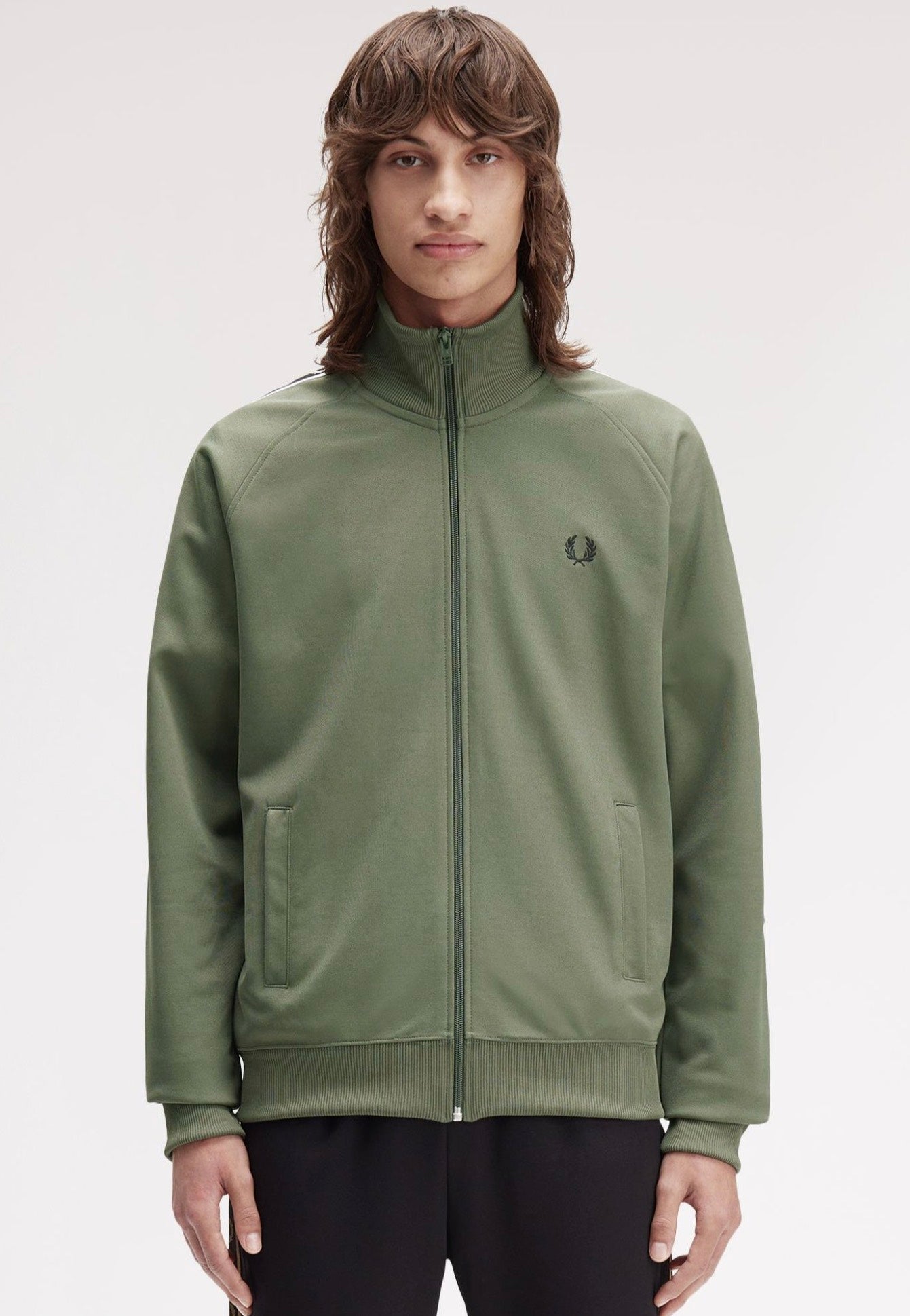 Fred Perry - Taped Track Laurel Wreath Green/Black - Track Jacket