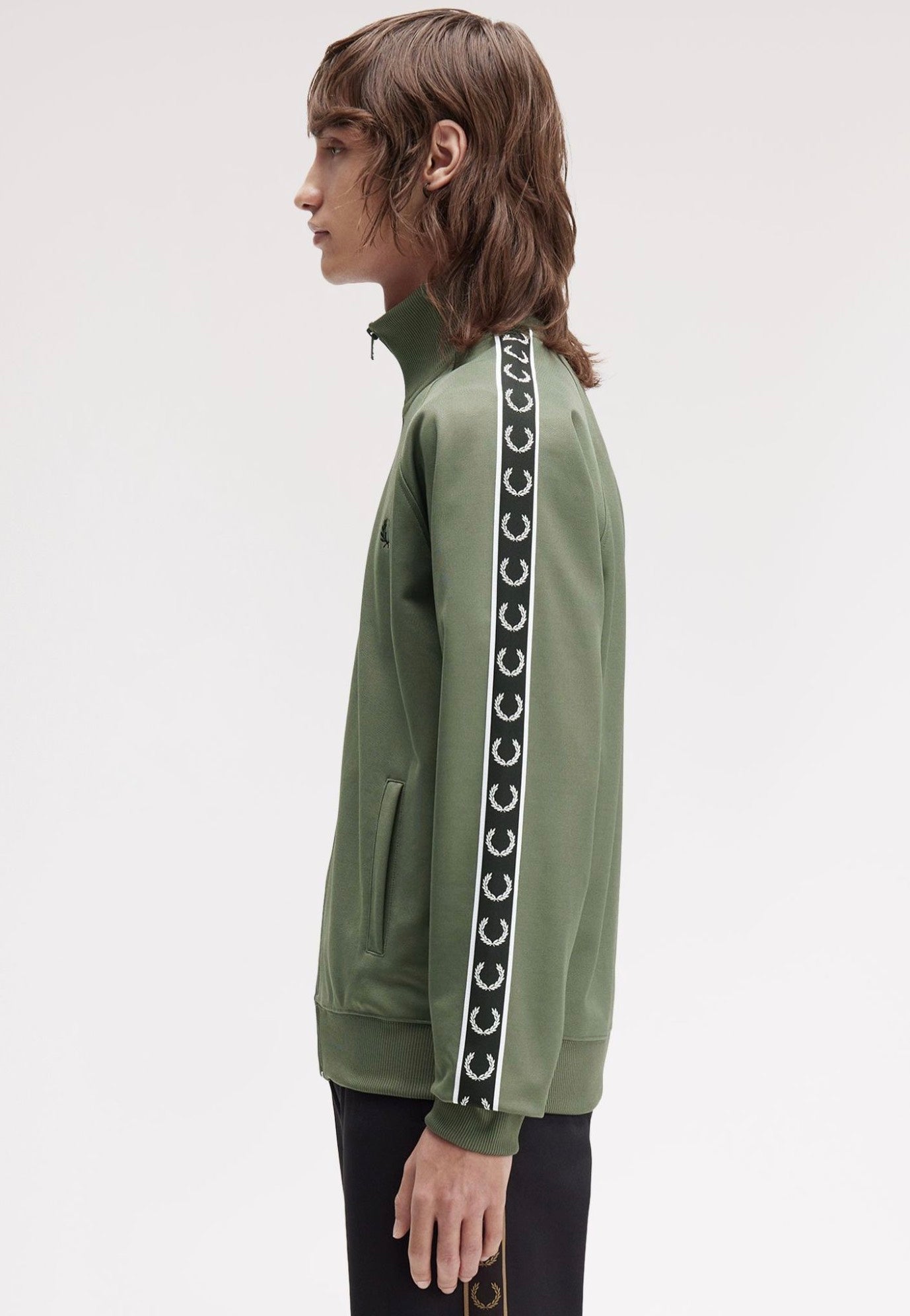 Fred Perry - Taped Track Laurel Wreath Green/Black - Track Jacket