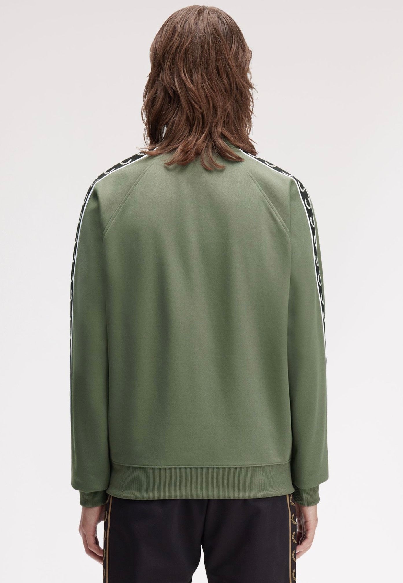 Fred Perry - Taped Track Laurel Wreath Green/Black - Track Jacket | Men-Image