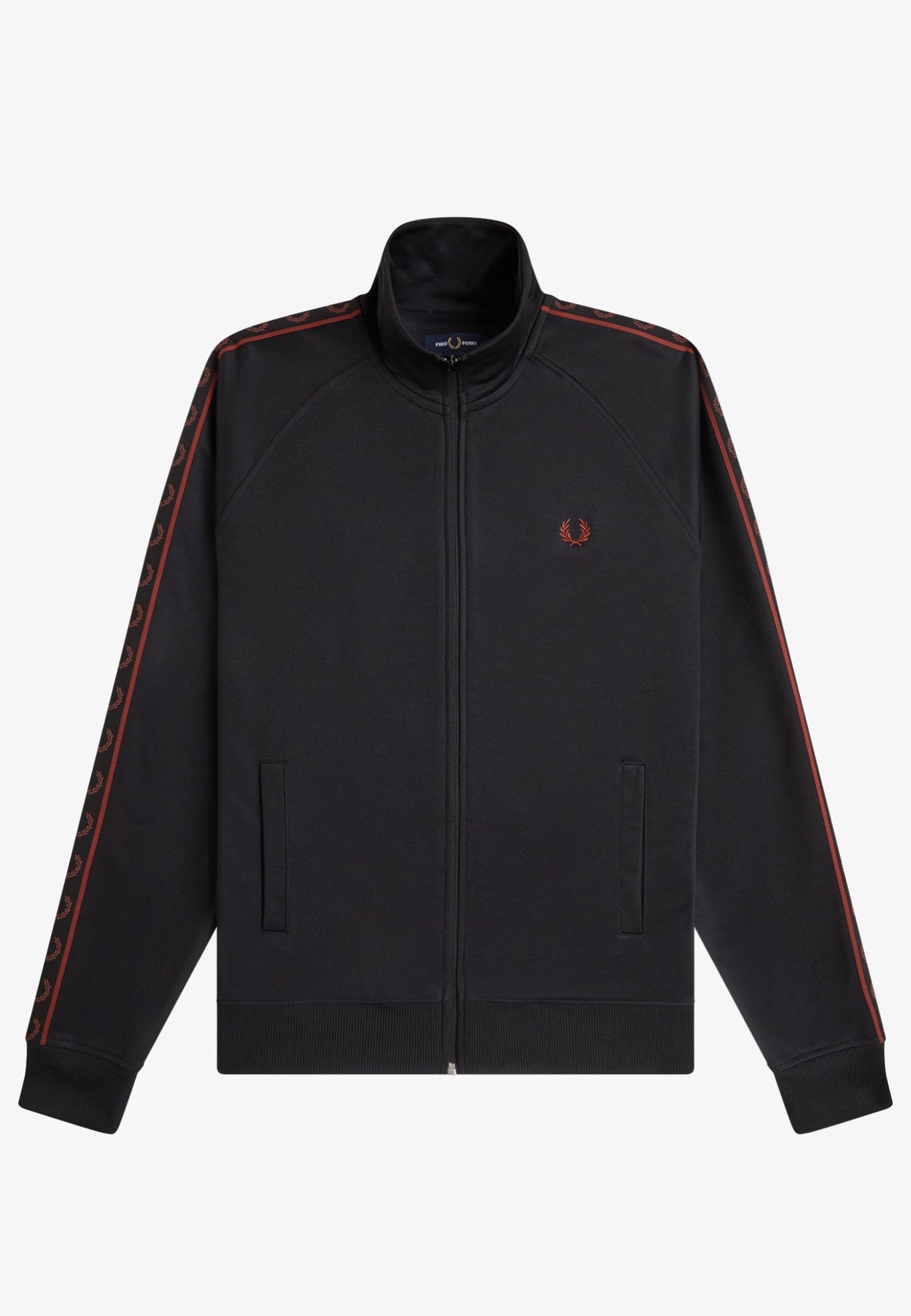 Fred Perry - Contrast Tape Track Black - Track Jacket | Men-Image