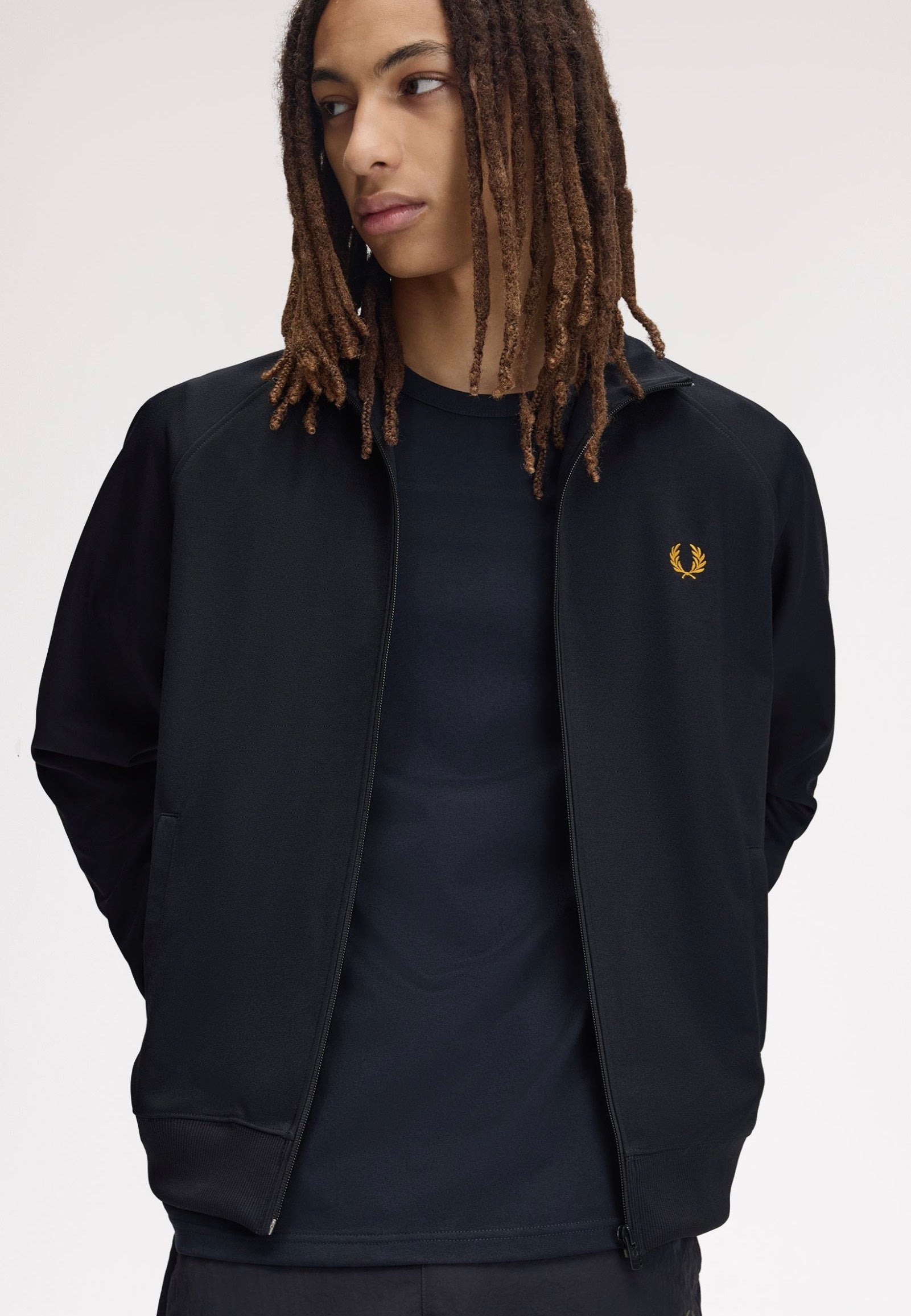 Fred Perry - Contrast Tape Track Navy - Track Jacket | Men-Image