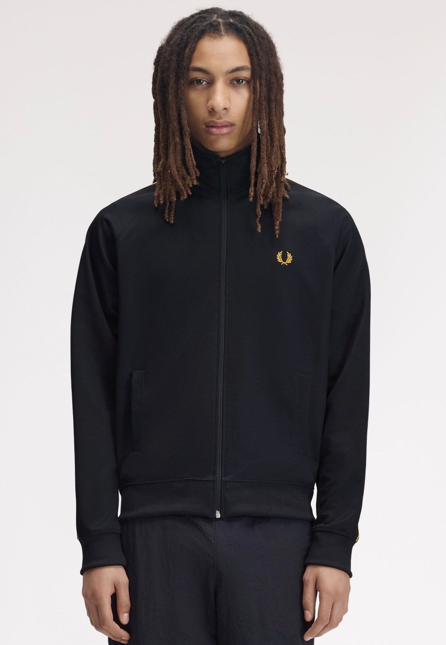 Fred Perry - Contrast Tape Track Navy - Track Jacket | Men-Image
