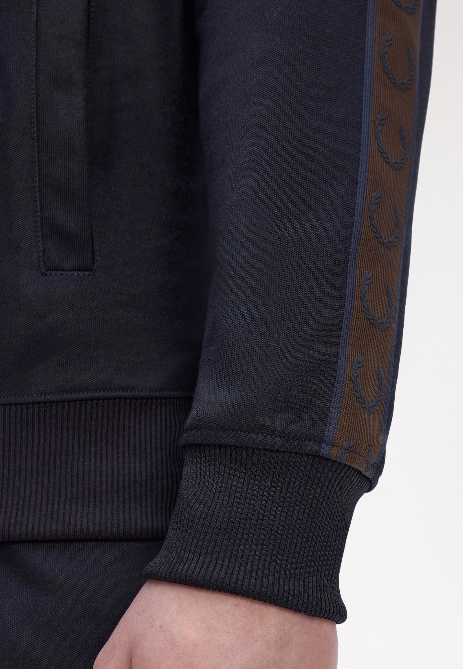 Fred Perry - Contrast Tape Navy/Burnt Tobacco - Track Jacket | Men-Image