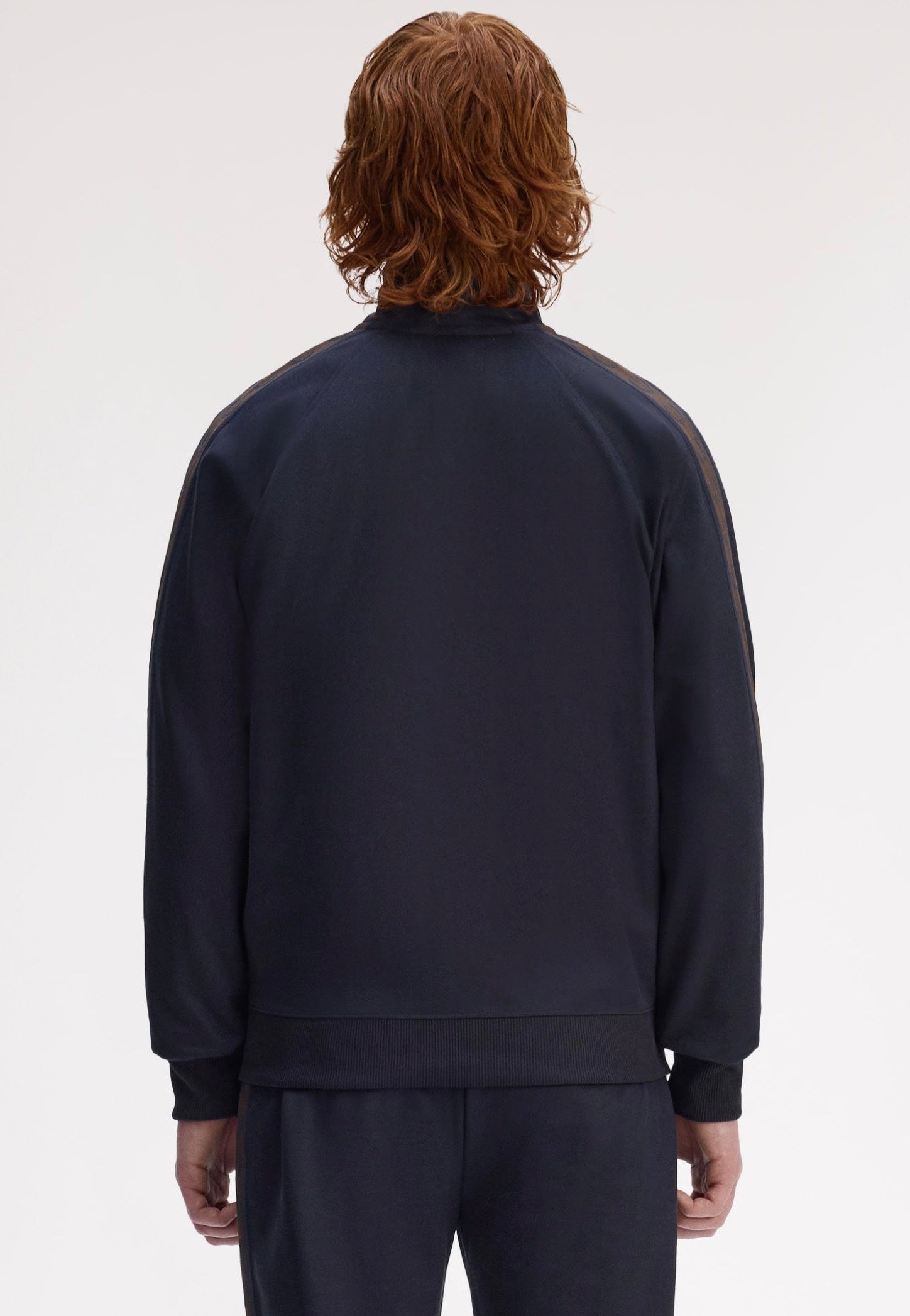 Fred Perry - Contrast Tape Navy/Burnt Tobacco - Track Jacket | Men-Image
