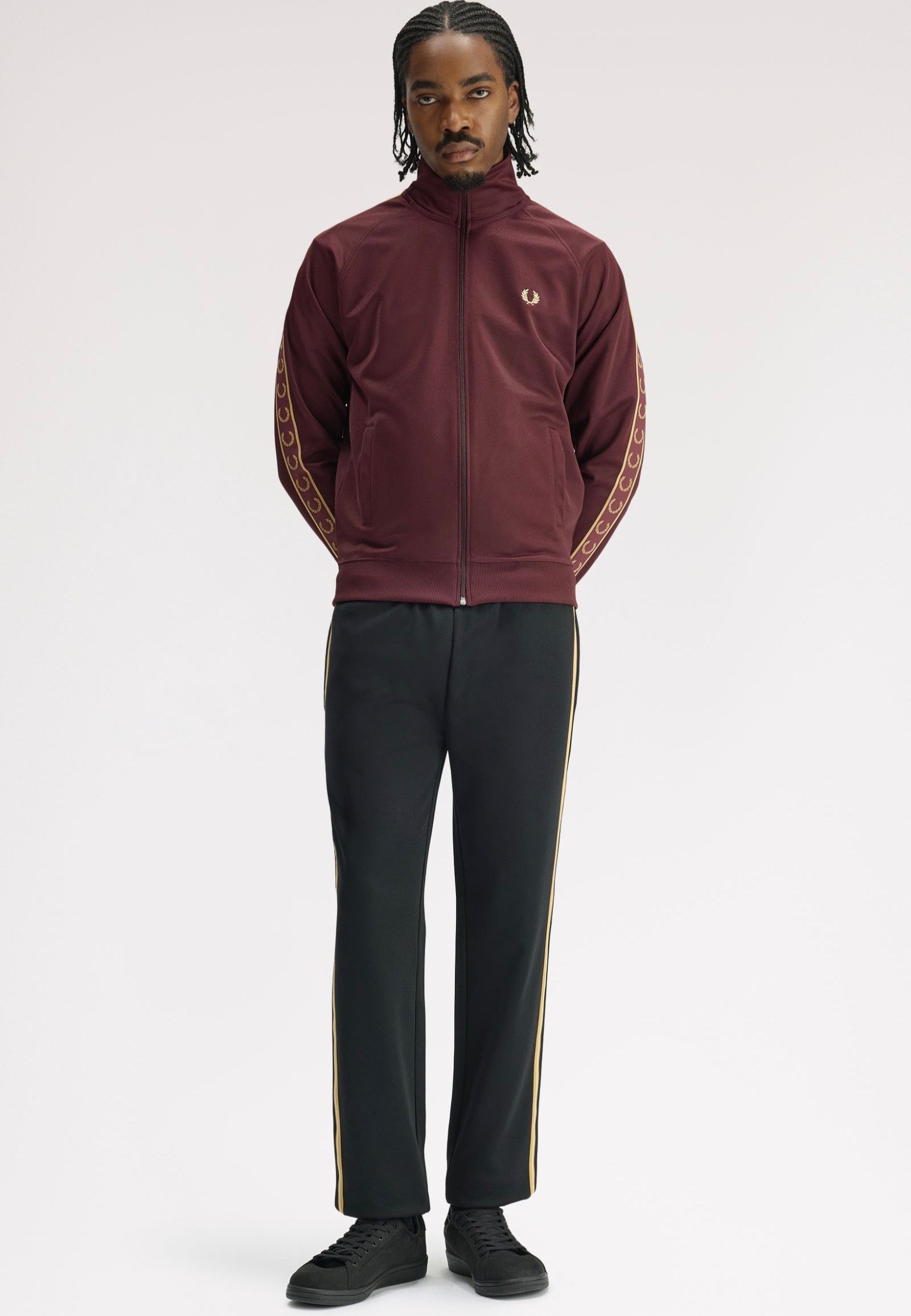 Fred Perry - Contrast Tape Oxblood/Champagne - Track Jacket | Men-Image