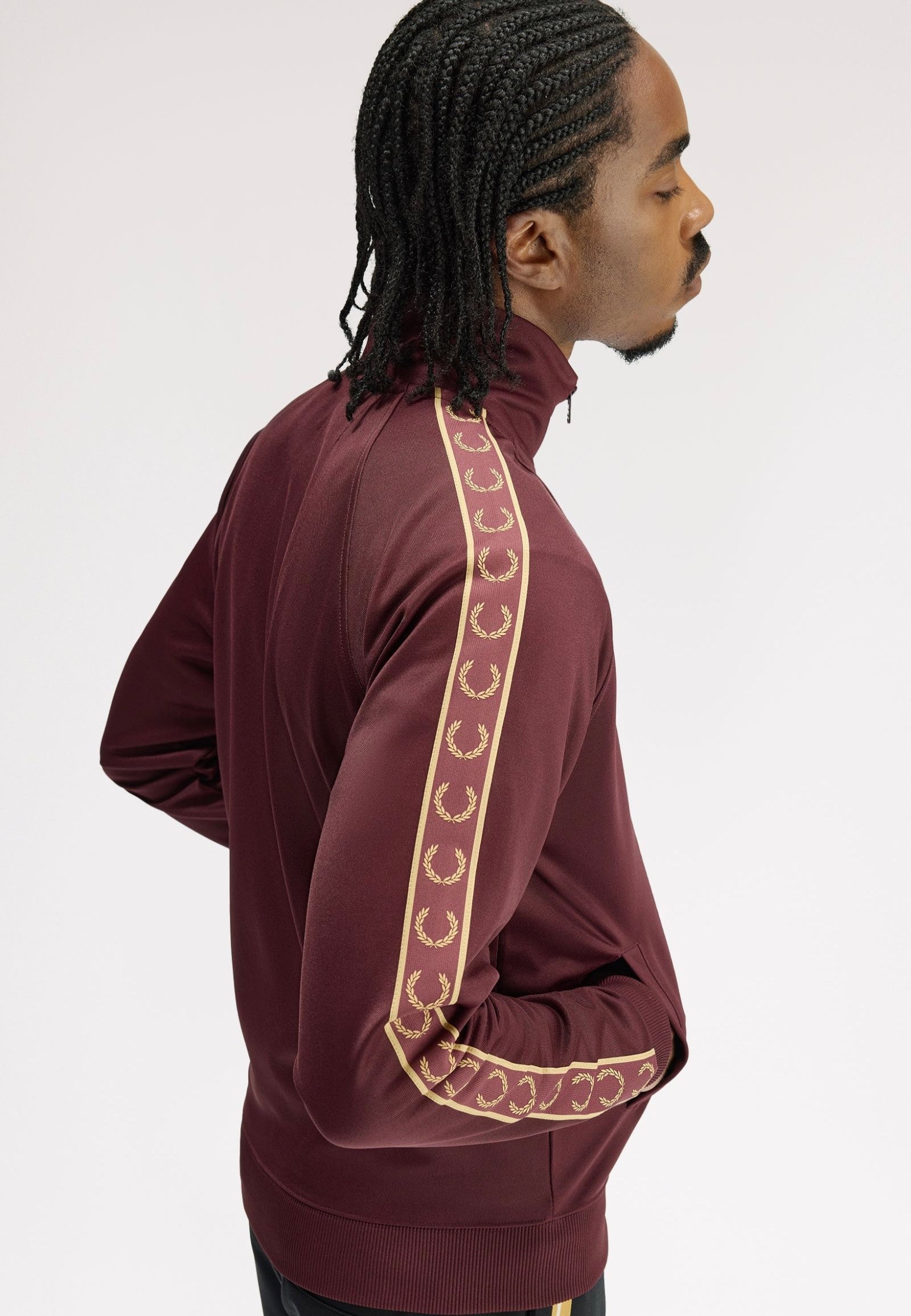 Fred Perry - Contrast Tape Oxblood/Champagne - Track Jacket | Men-Image