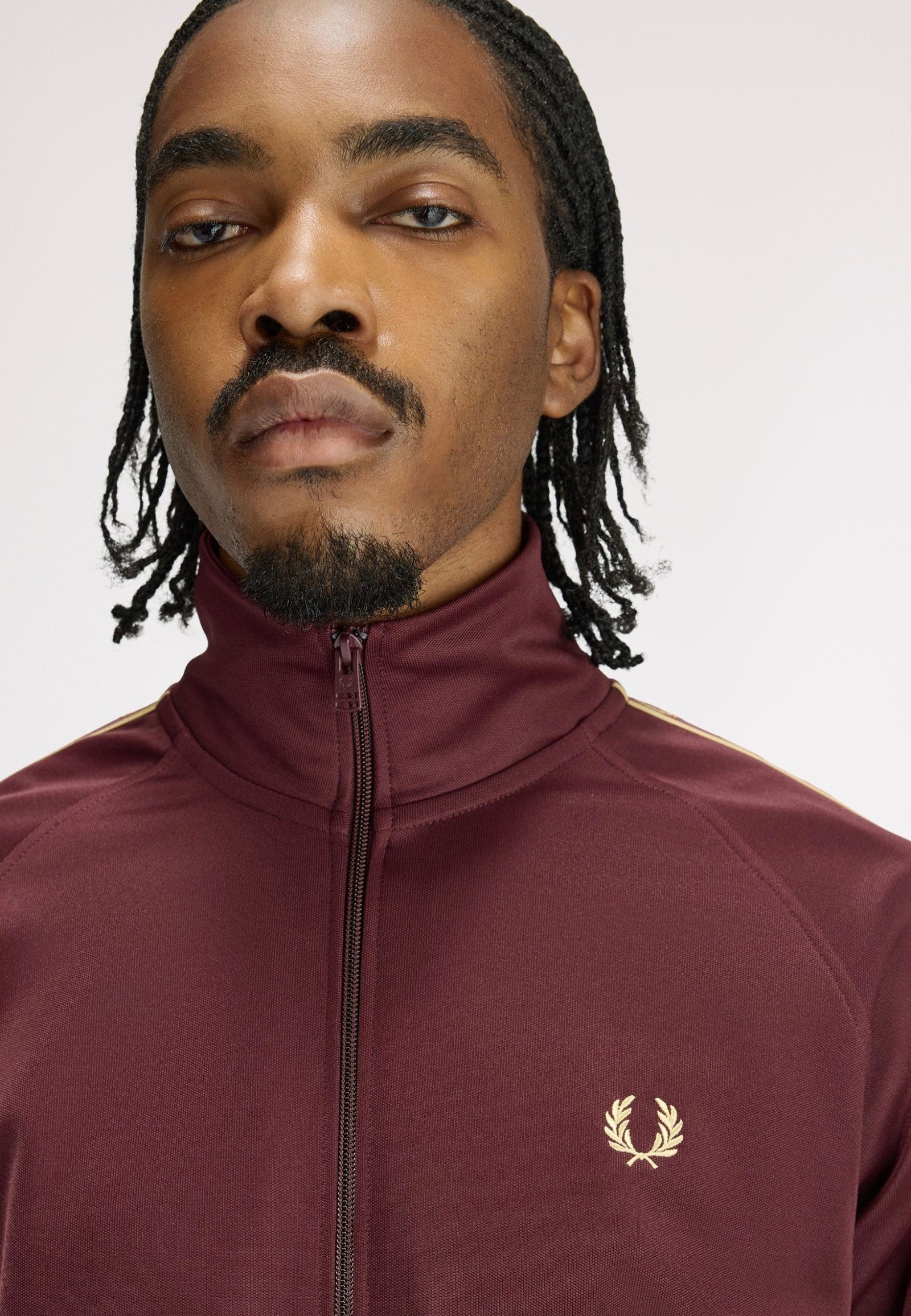 Fred Perry - Contrast Tape Oxblood/Champagne - Track Jacket | Men-Image
