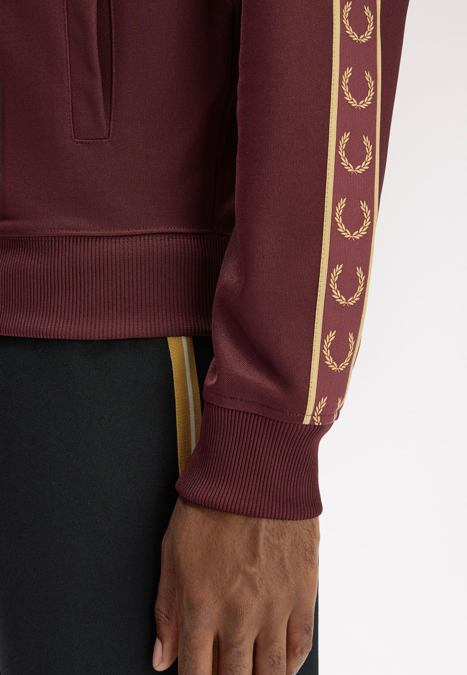 Fred Perry - Contrast Tape Oxblood/Champagne - Track Jacket | Men-Image