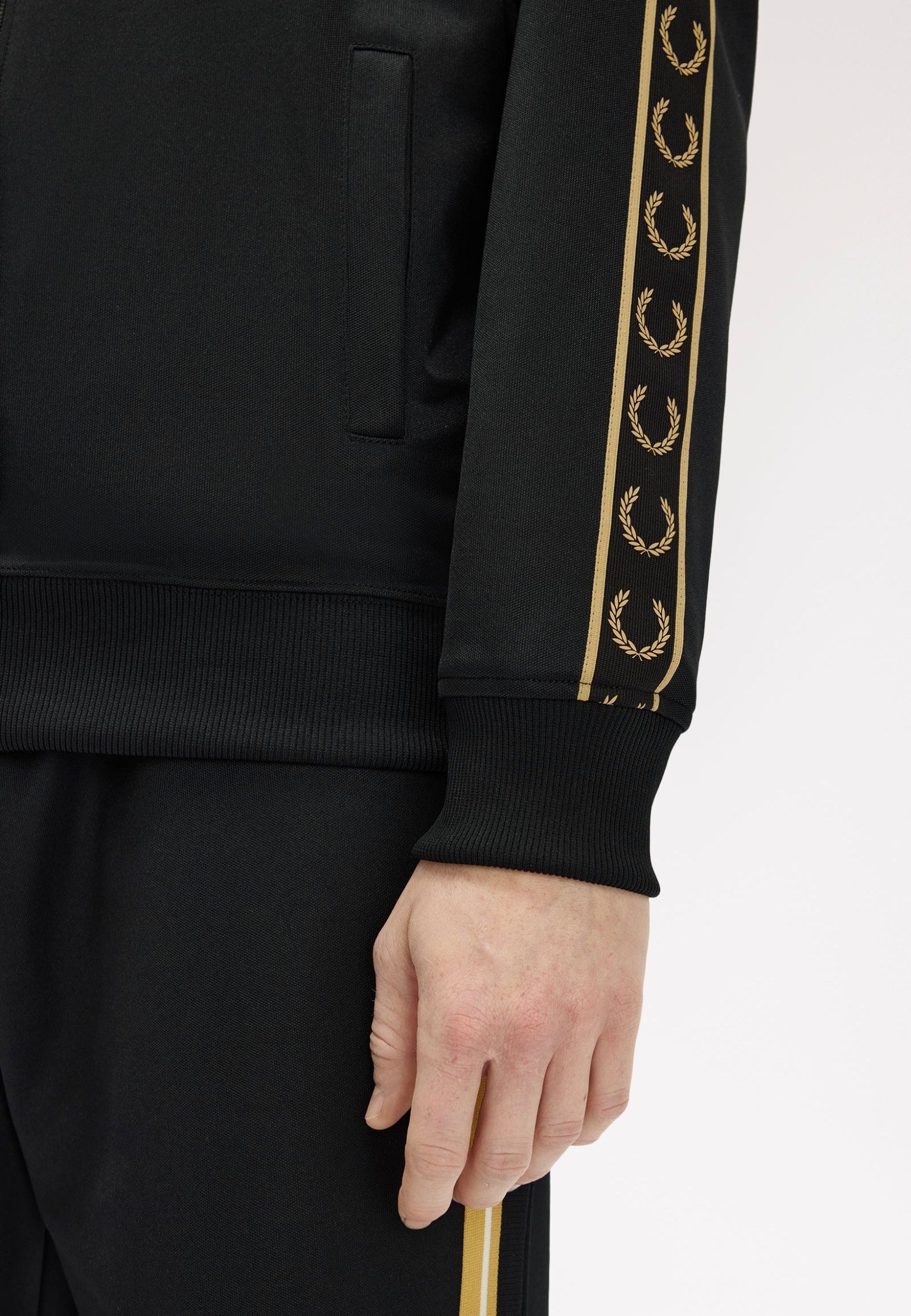 Fred Perry - Contrast Tape Black/Champagne - Track Jacket | Men-Image