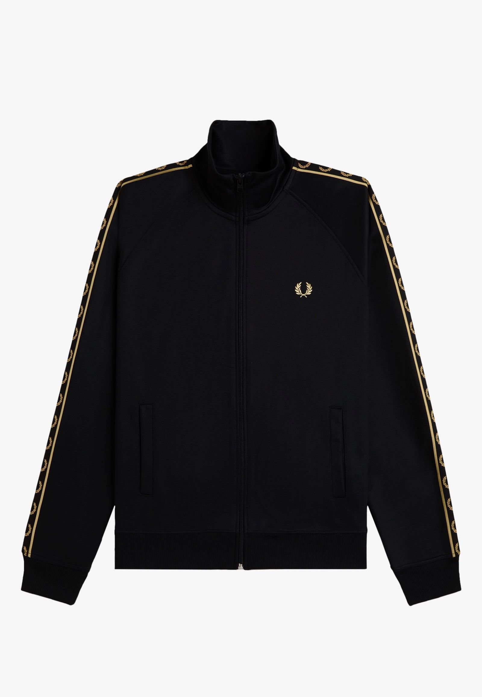 Fred Perry - Contrast Tape Black/Champagne - Track Jacket | Men-Image