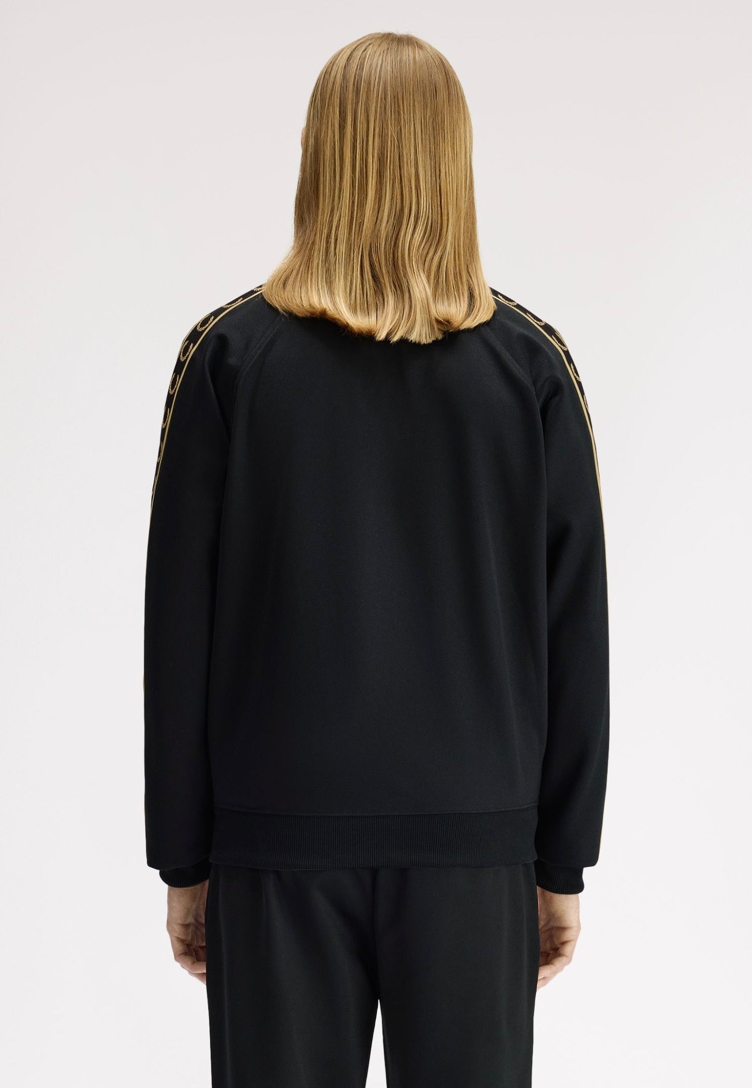 Fred Perry - Contrast Tape Black/Champagne - Track Jacket | Men-Image