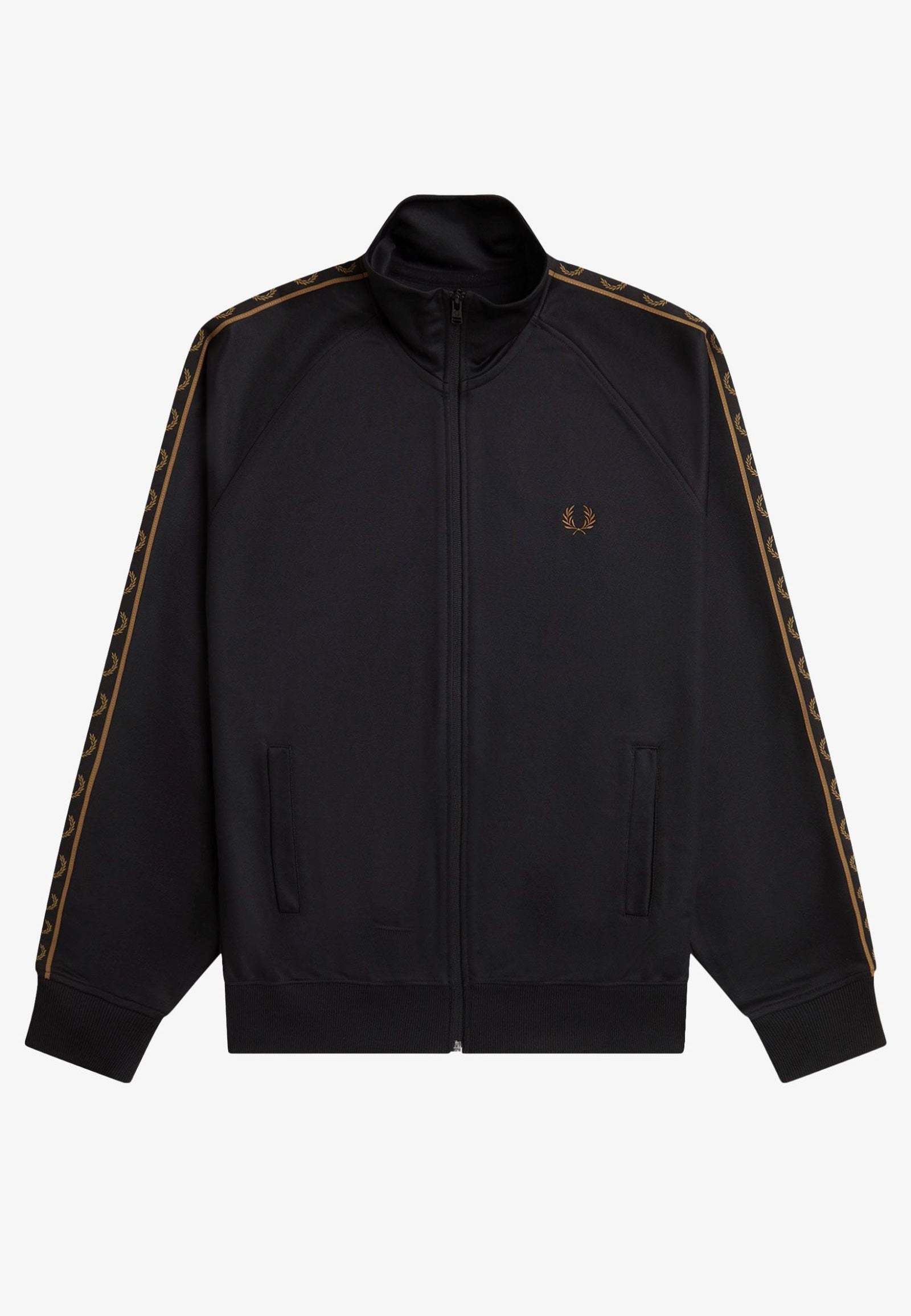 Fred Perry - Contrast Tape Track Black/Shadedstone - Track Jacket | Men-Image