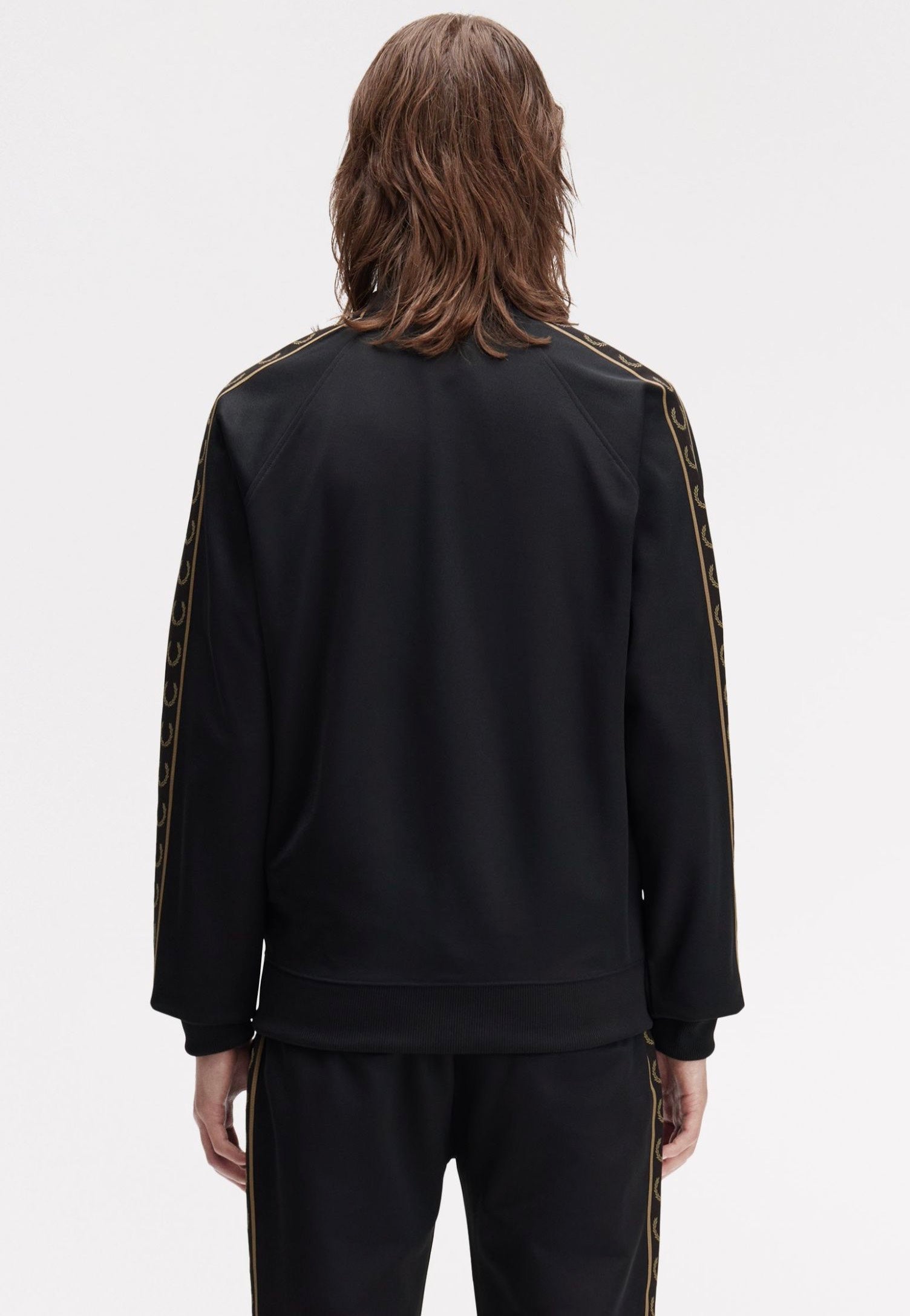 Fred Perry - Contrast Tape Track Black/Shadedstone - Track Jacket | Men-Image