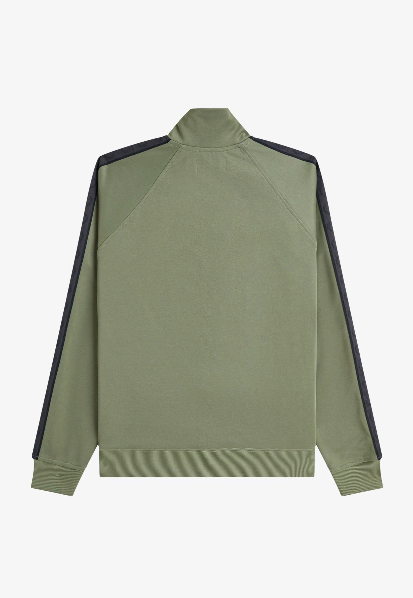 Fred Perry - Contrast Tape Olive/Anchor Grey - Track Jacket | Men-Image