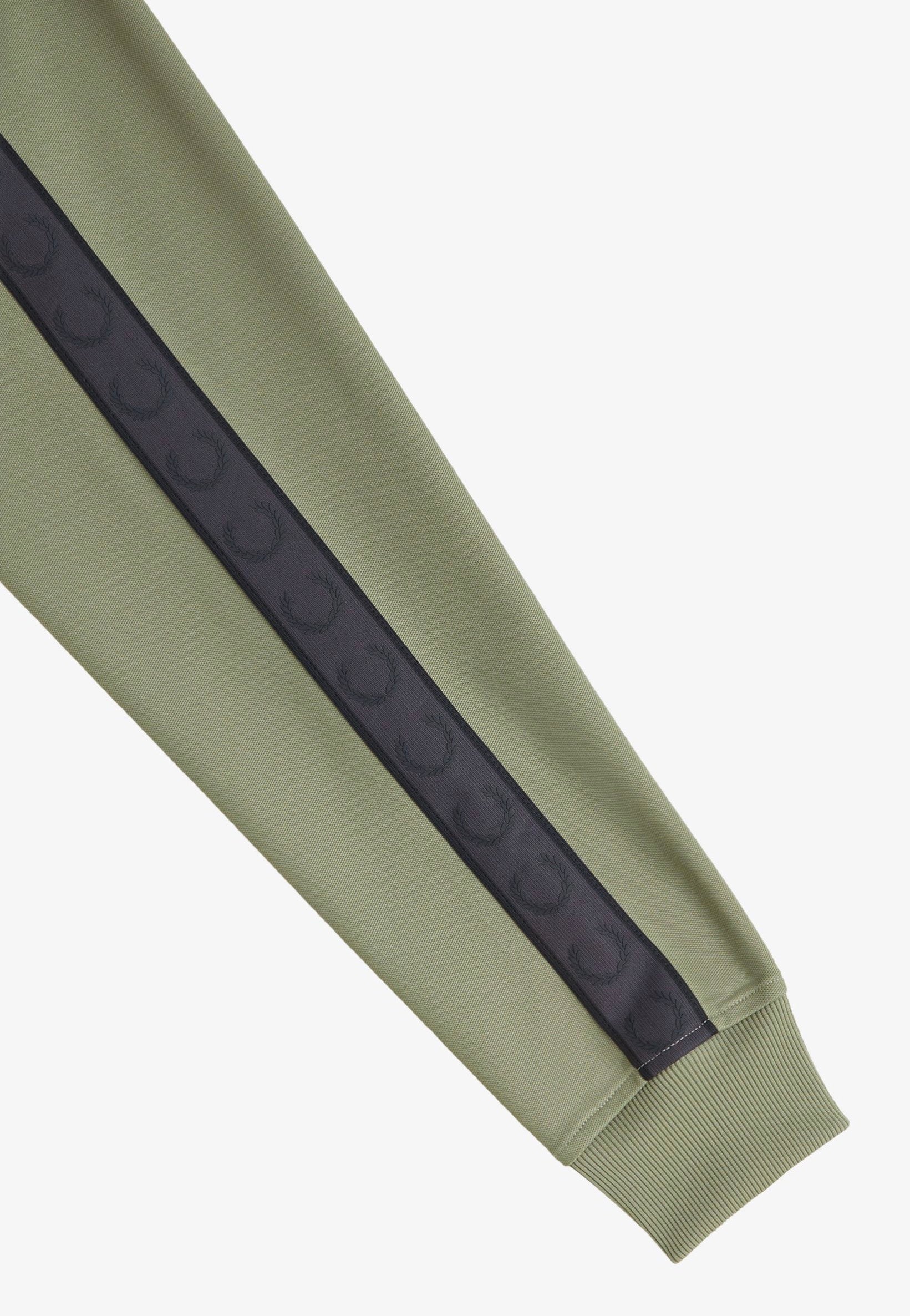 Fred Perry - Contrast Tape Olive/Anchor Grey - Track Jacket | Men-Image