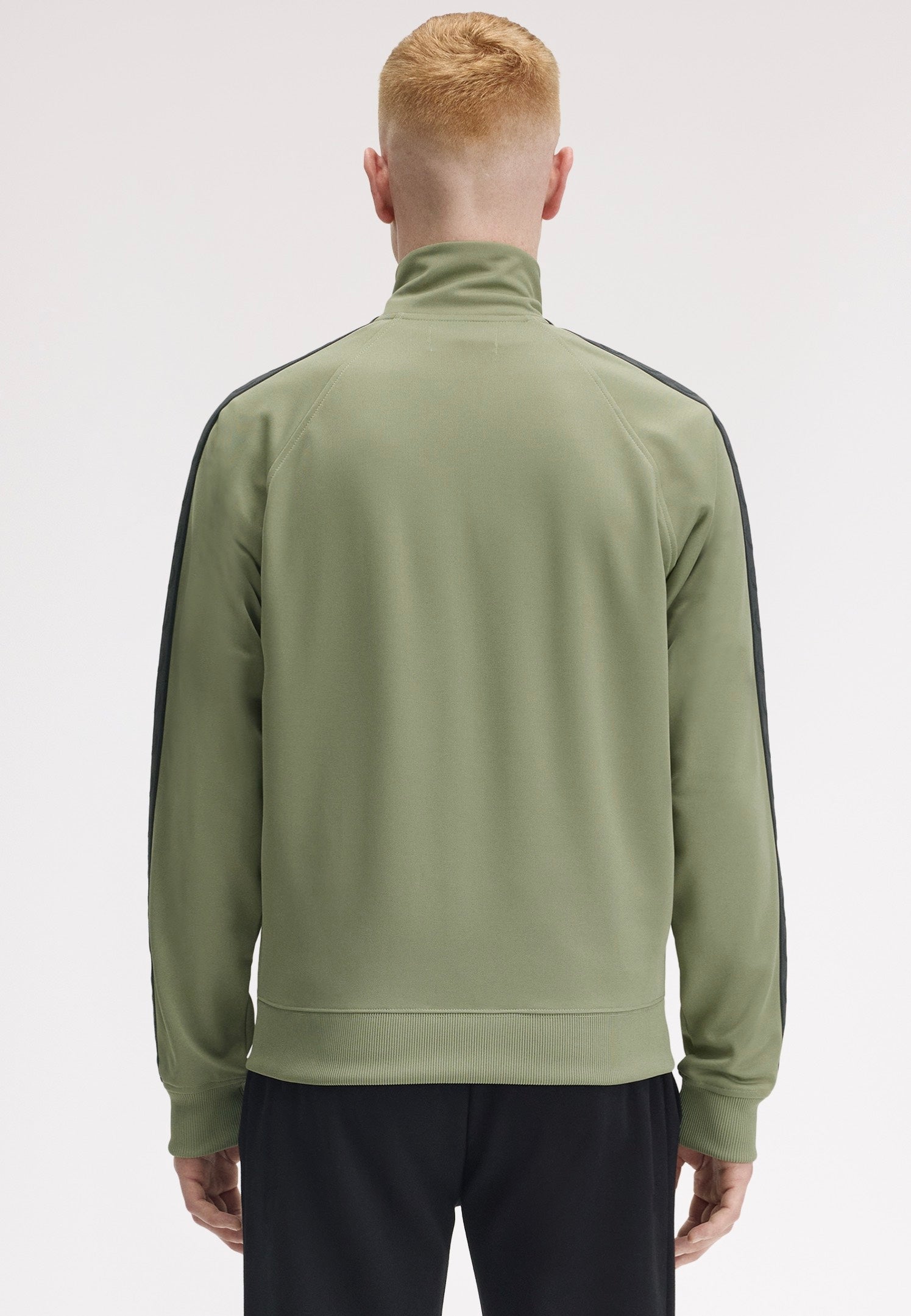 Fred Perry - Contrast Tape Olive/Anchor Grey - Track Jacket | Men-Image