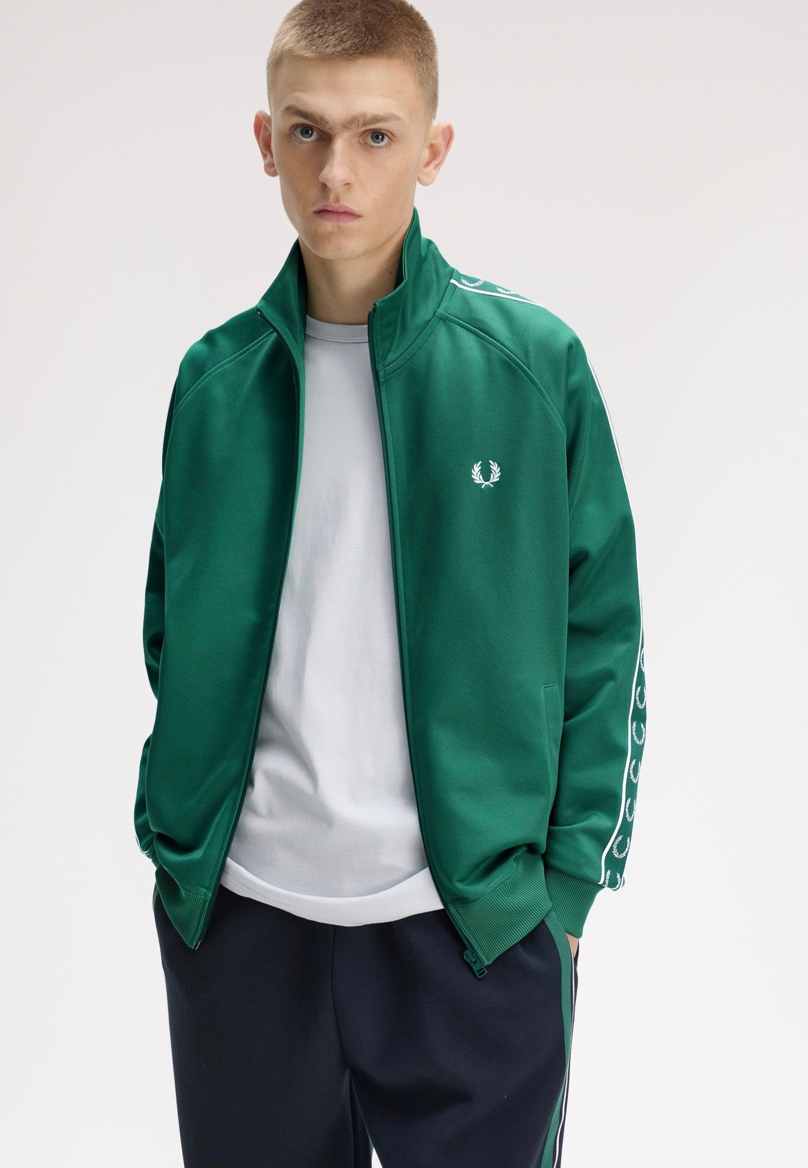Fred Perry - Contrast Taped Sport Green - Track Jacket | Men-Image