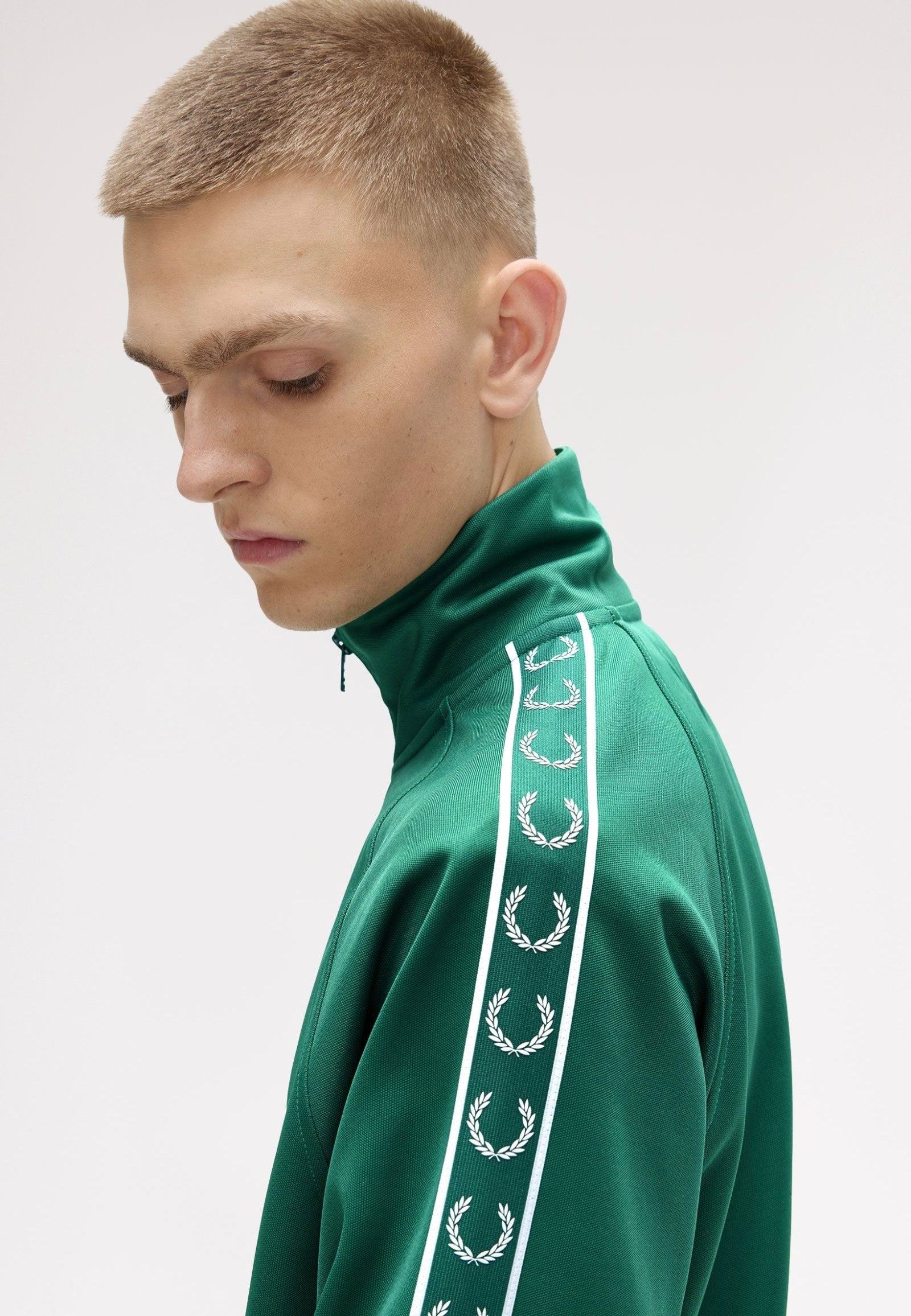 Fred Perry - Contrast Taped Sport Green - Track Jacket | Men-Image