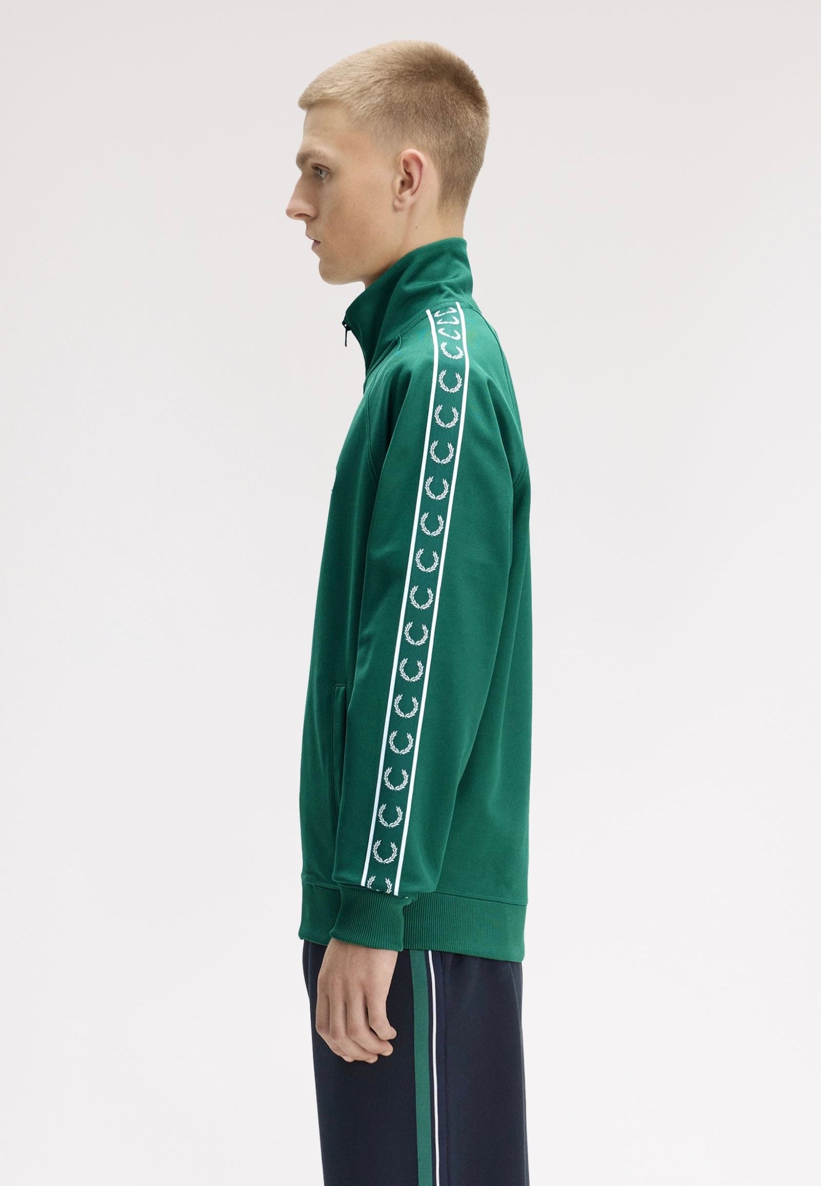Fred Perry - Contrast Taped Sport Green - Track Jacket | Men-Image