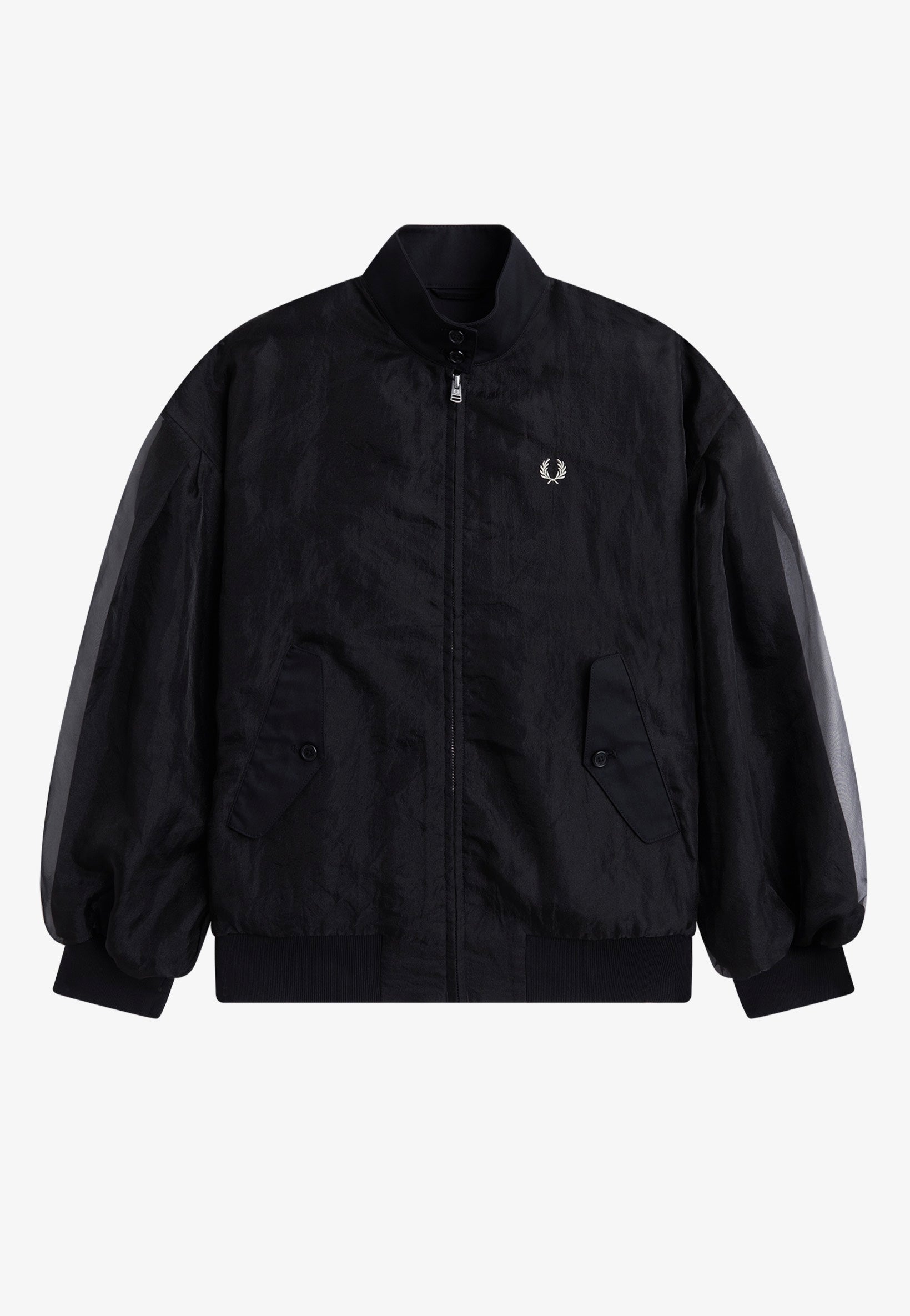 Fred Perry - Sheer Overlay Black - Jacket | Women-Image