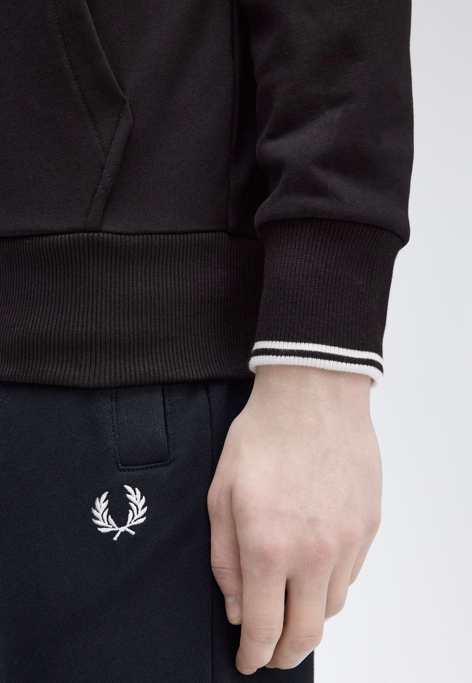 Fred Perry - Hooded Zip Through Black - Zipper | Men-Image