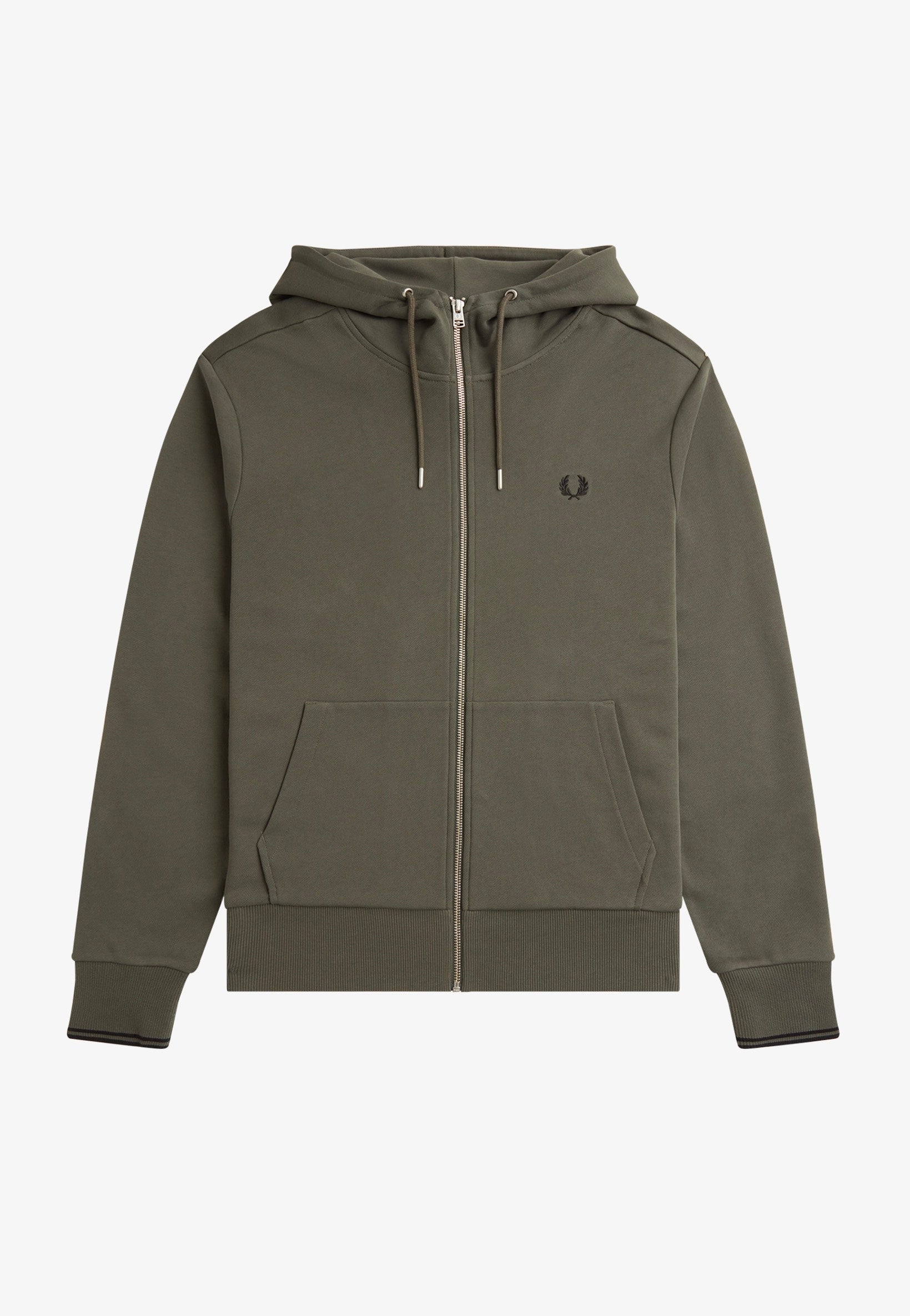 Fred Perry - Hooded Zip Through Field Green - Zipper | Men-Image