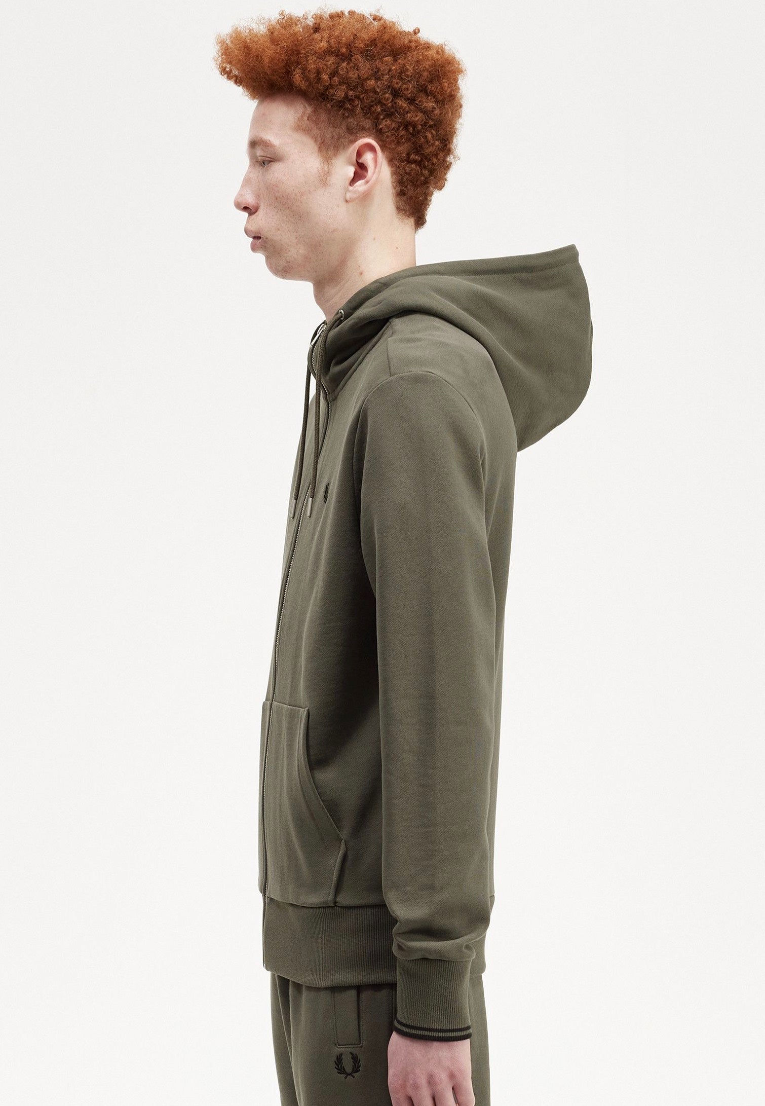 Fred Perry - Hooded Zip Through Field Green - Zipper | Men-Image