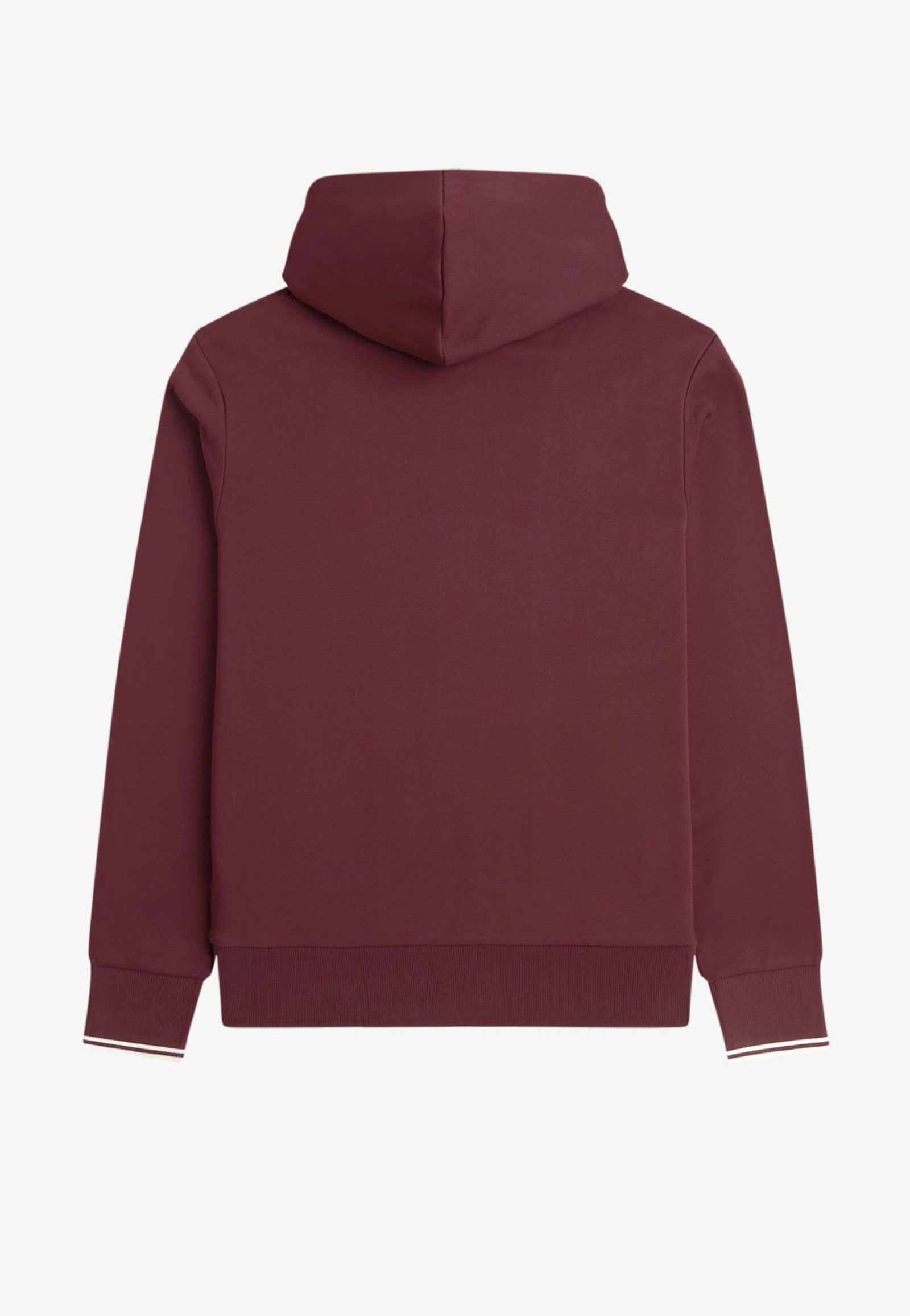 Fred Perry - Hooded Zip Through Oxblood/Ecru/Ecru - Zipper | Men-Image