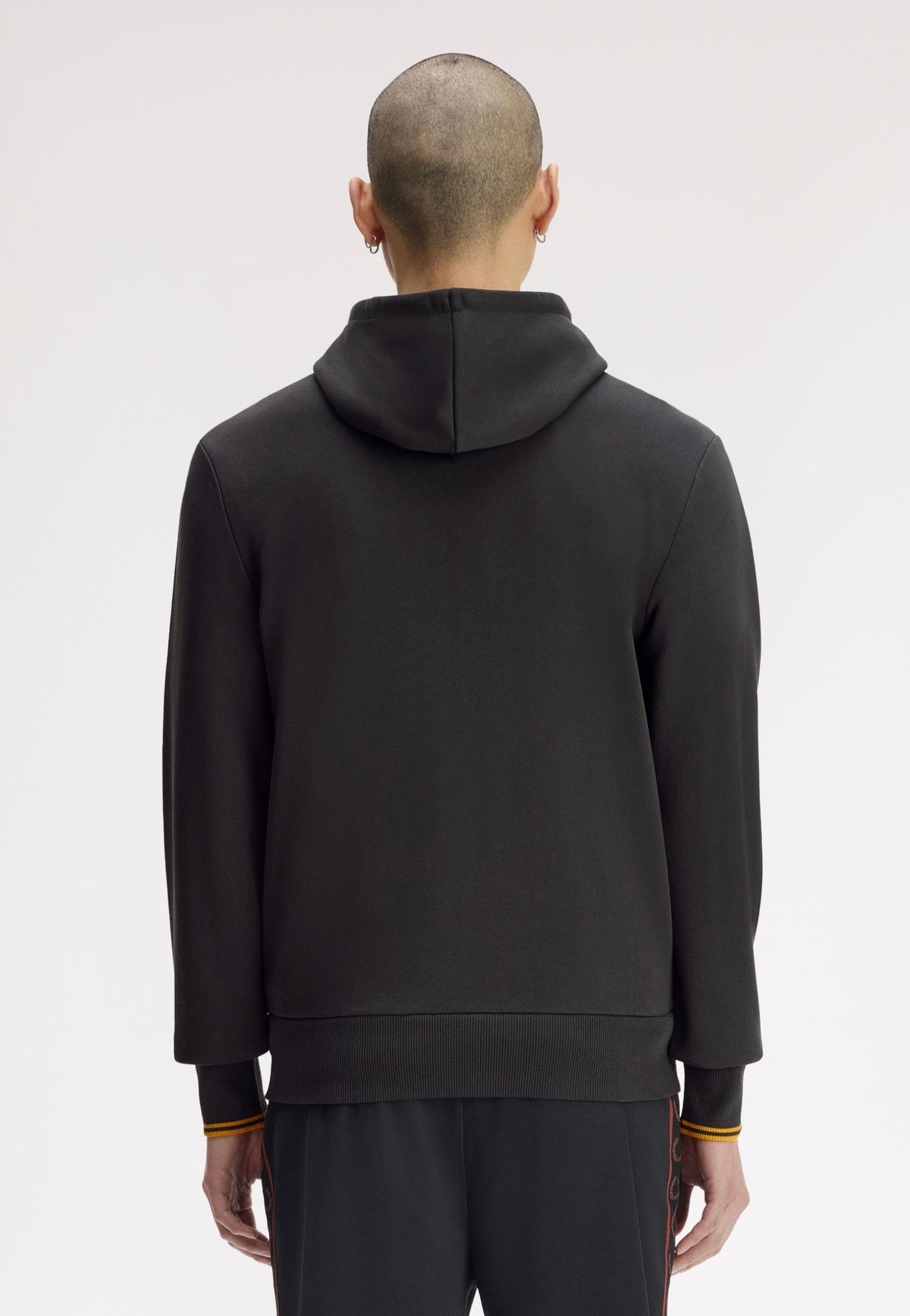 Fred Perry Hooded Zip Through Anchor Grey/Golden Huvtröja med dragkedja | Men-Image