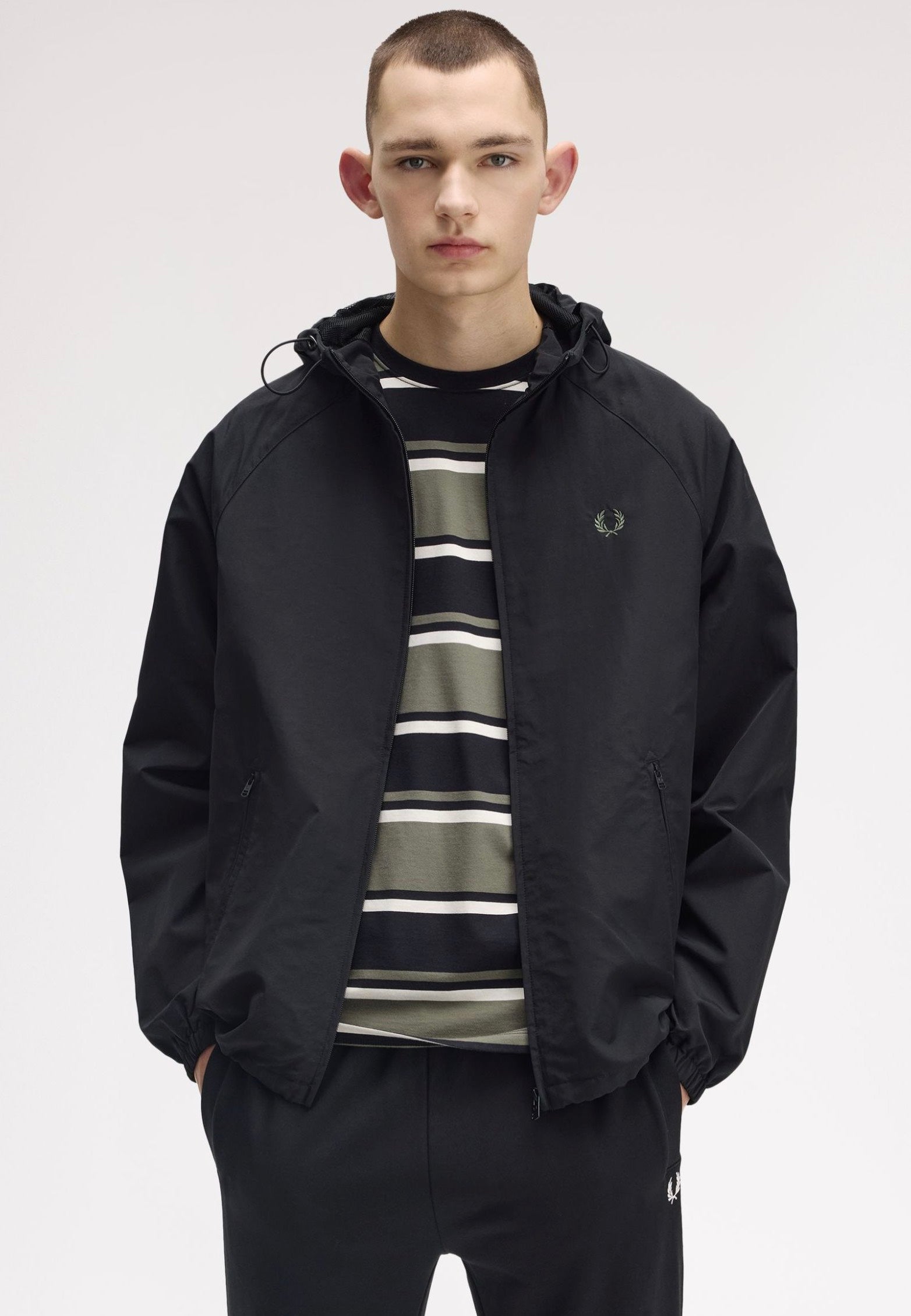 Fred Perry - Hooded Shell Black - Jacket | Men-Image