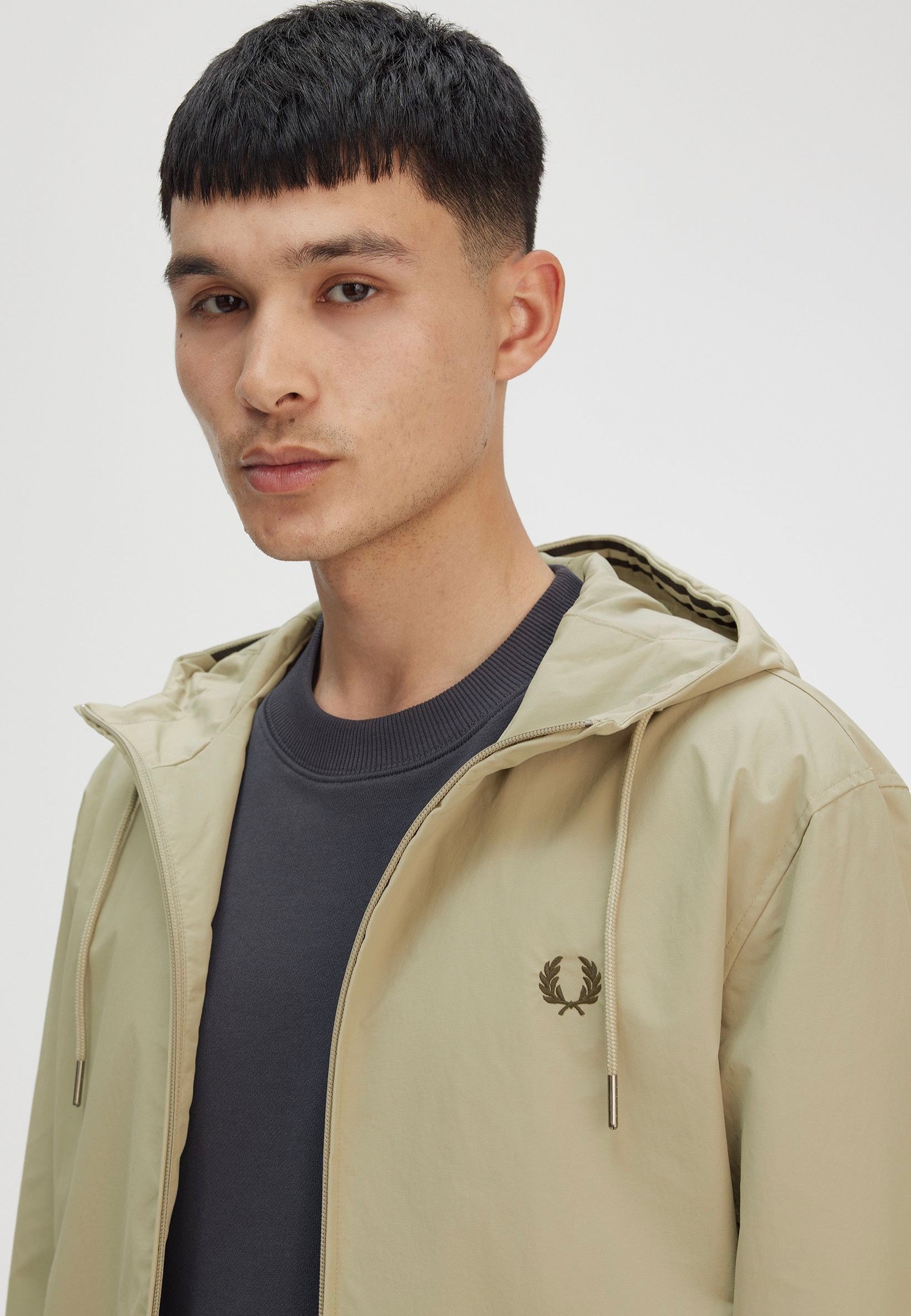 Fred Perry - The Hooded Brentham Warm Grey - Jacket | Men-Image