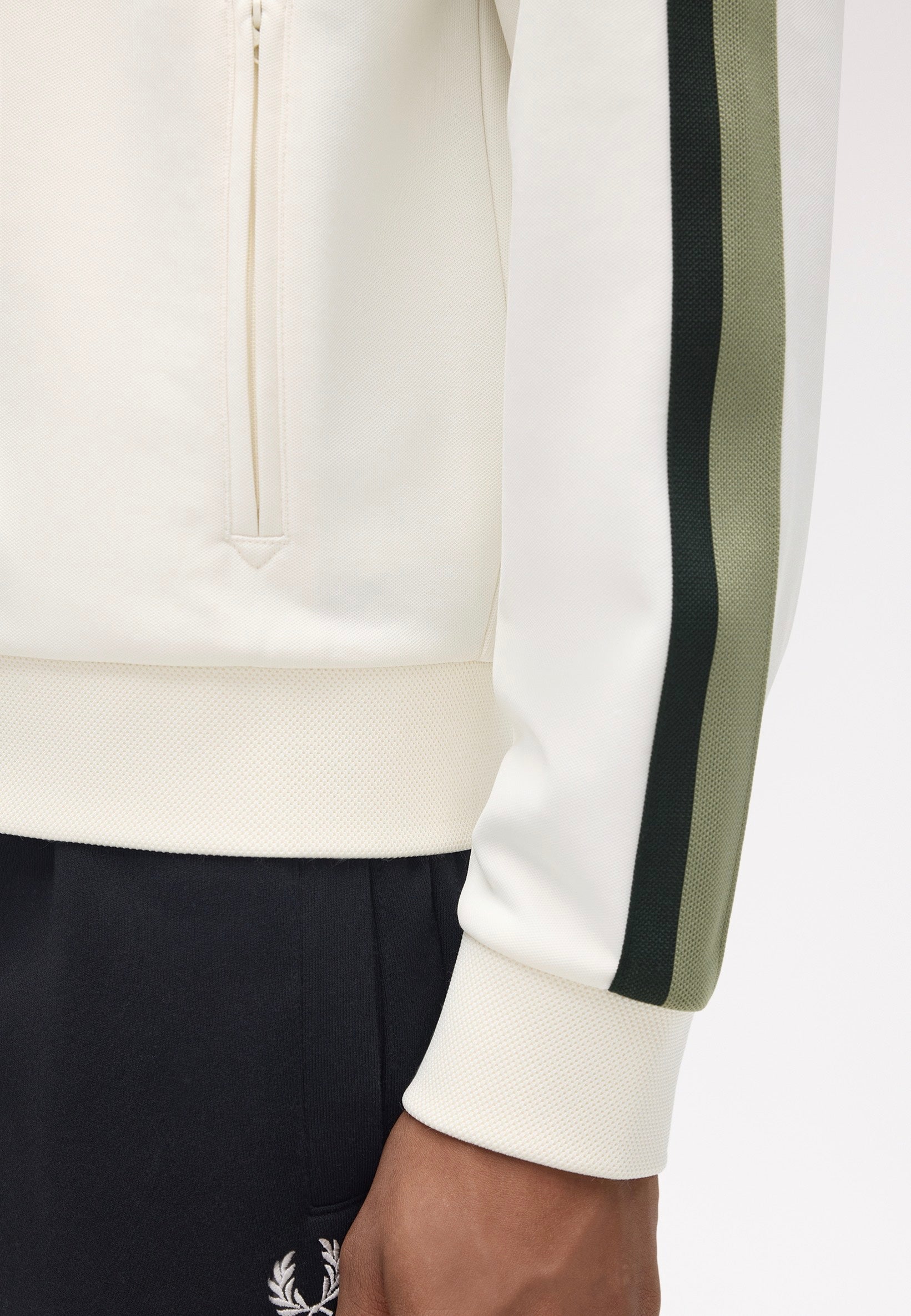 Fred Perry - Two Colour Tape Light Ecru - Track Jacket | Men-Image