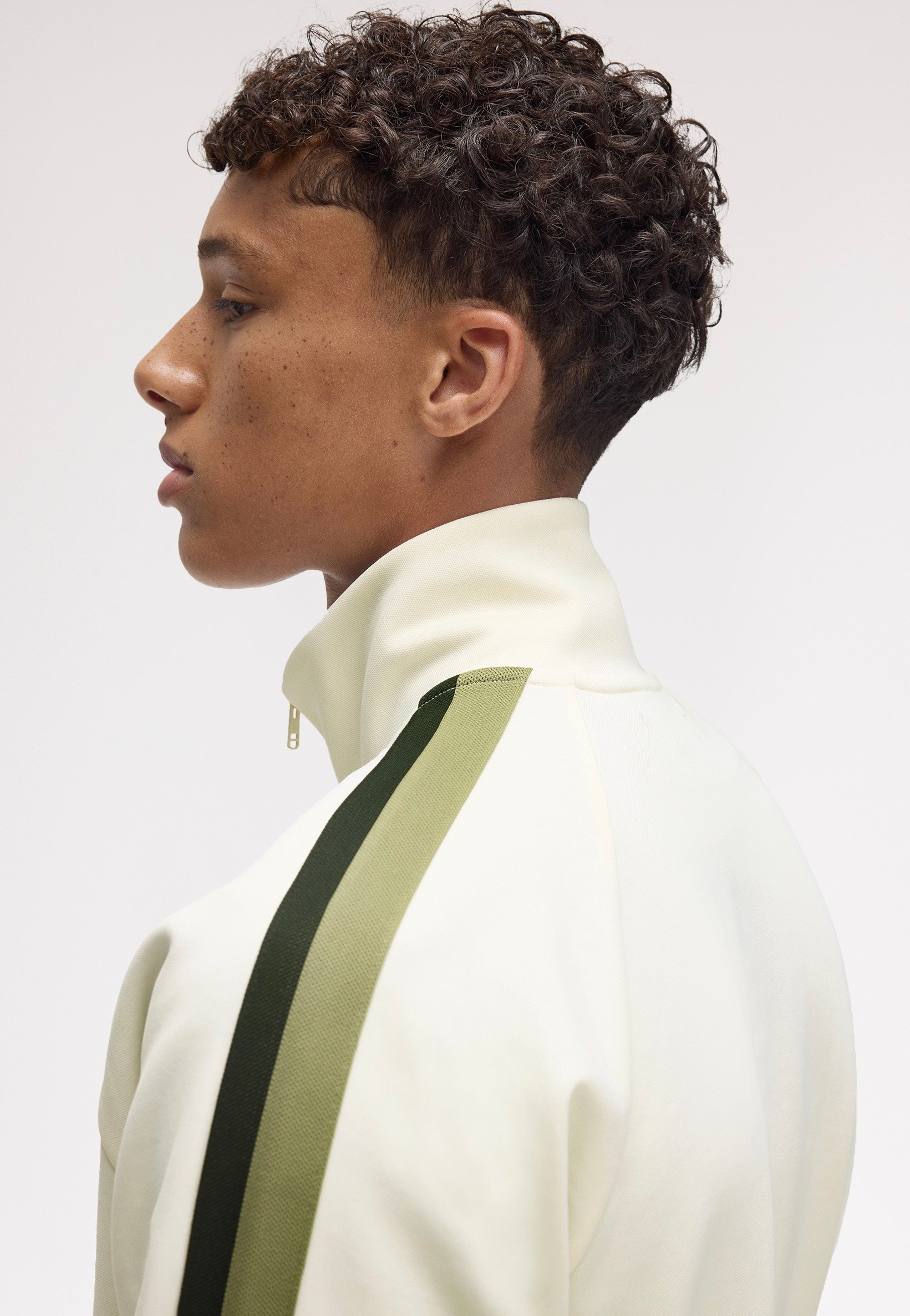 Fred Perry - Two Colour Tape Light Ecru - Track Jacket | Men-Image